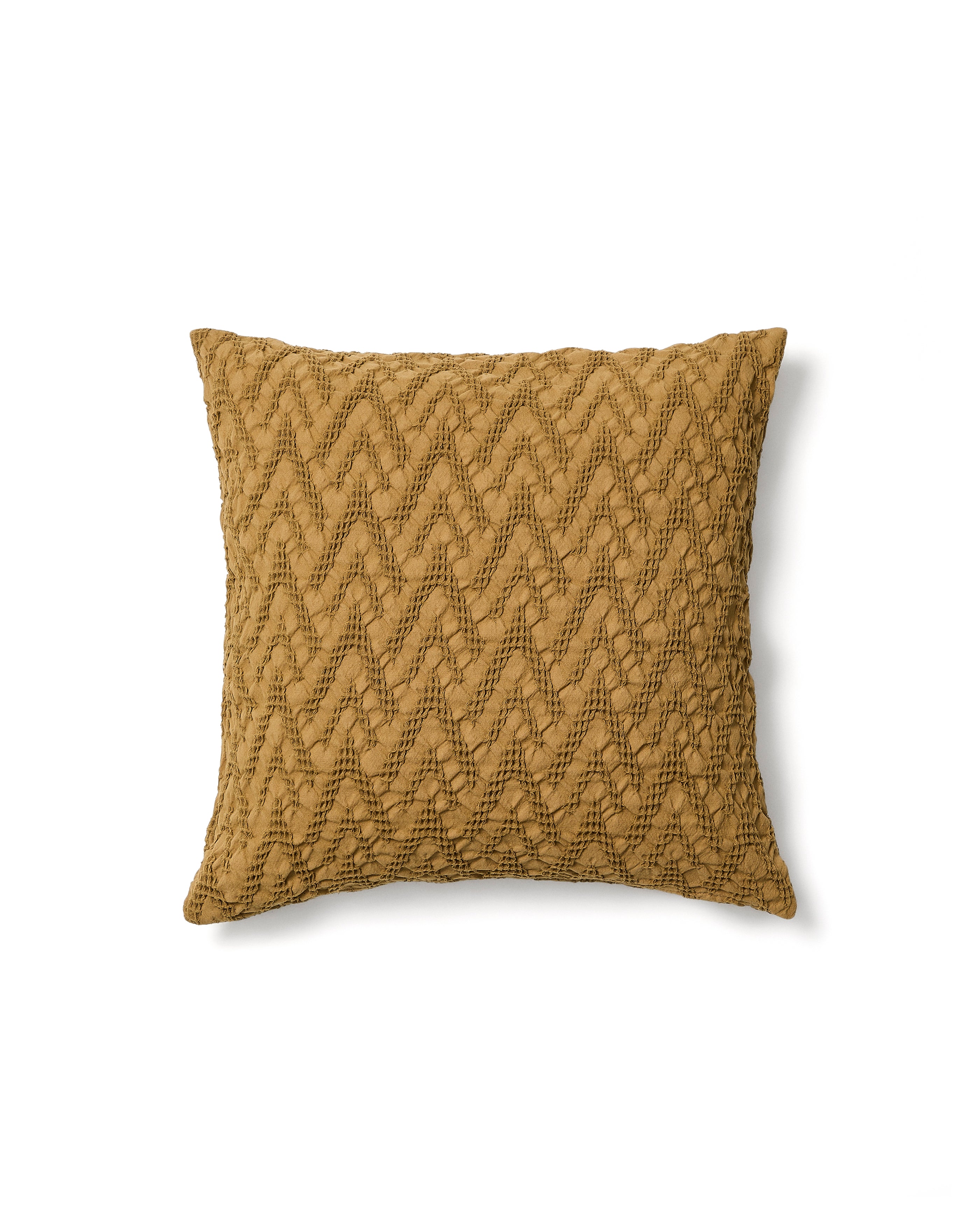Evone cushion cover 100% cotton with waffle texture mustard 50 x 50 cm - Product Image