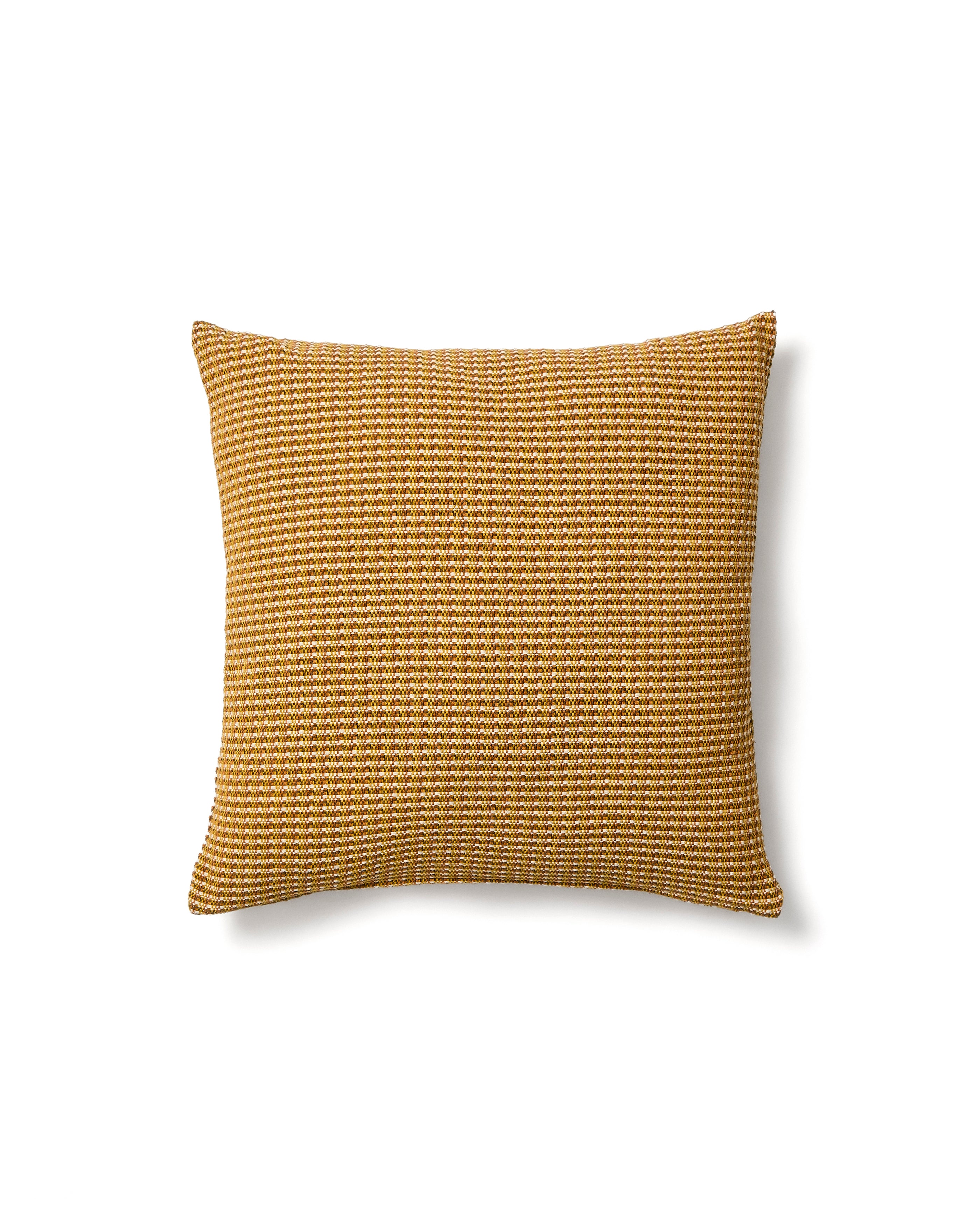 Nuval cushion cover in mustard structured fabric 50 x 50 cm - Product Image