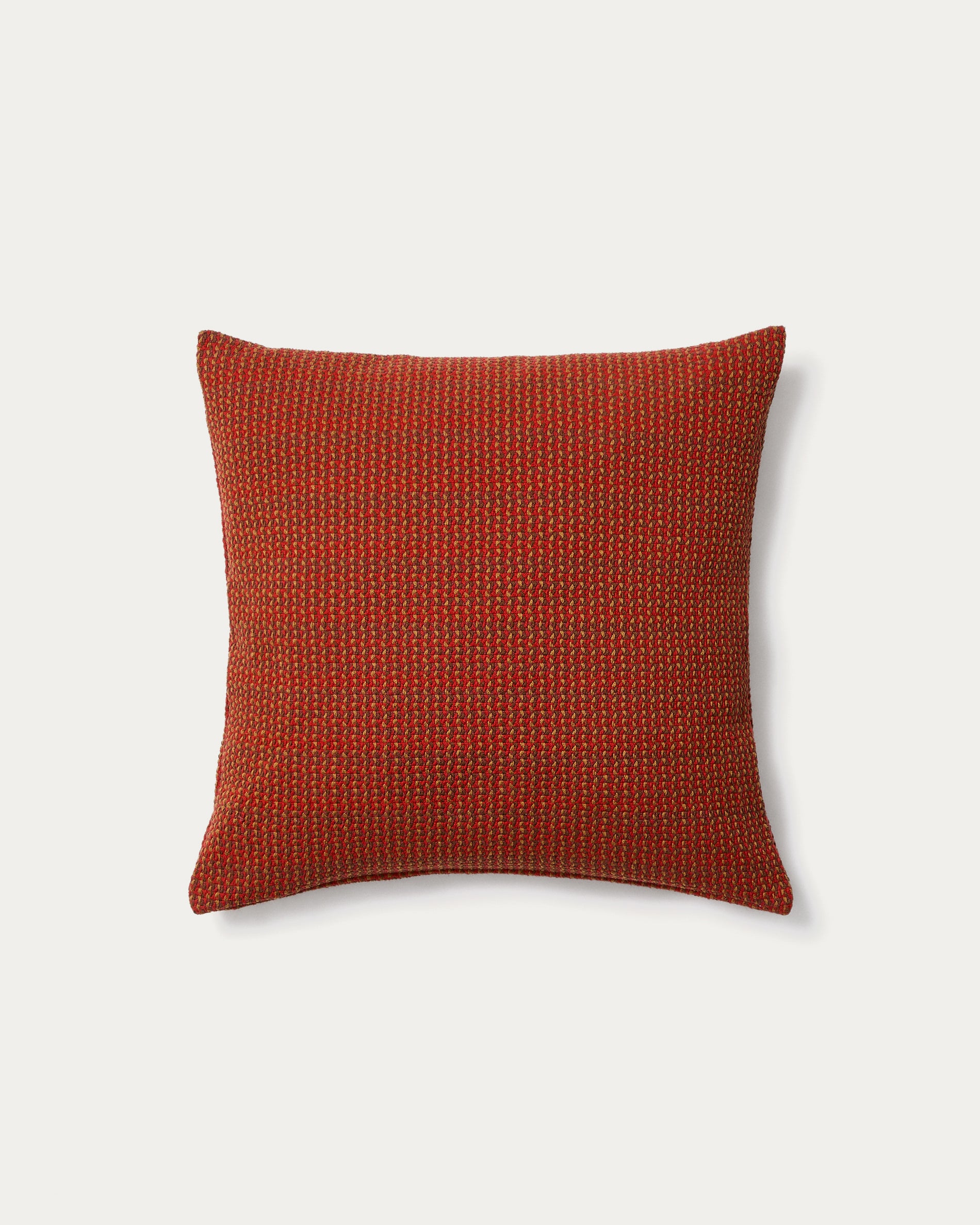Nuval cushion cover in red structured fabric 50 x 50 cm - Product View
