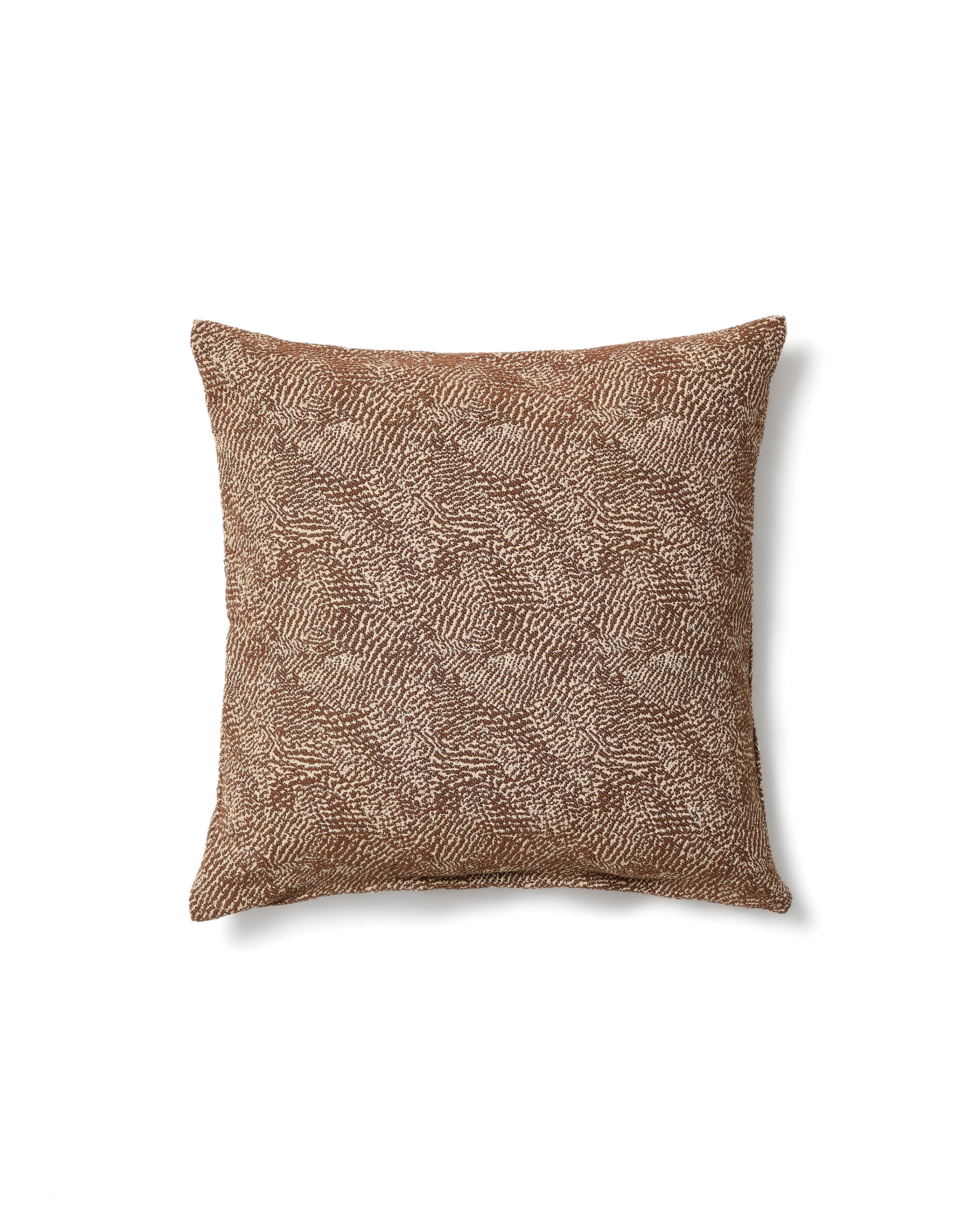 Junie cushion cover in brown and beige cotton jacquard 50 x 50 cm - Product Image