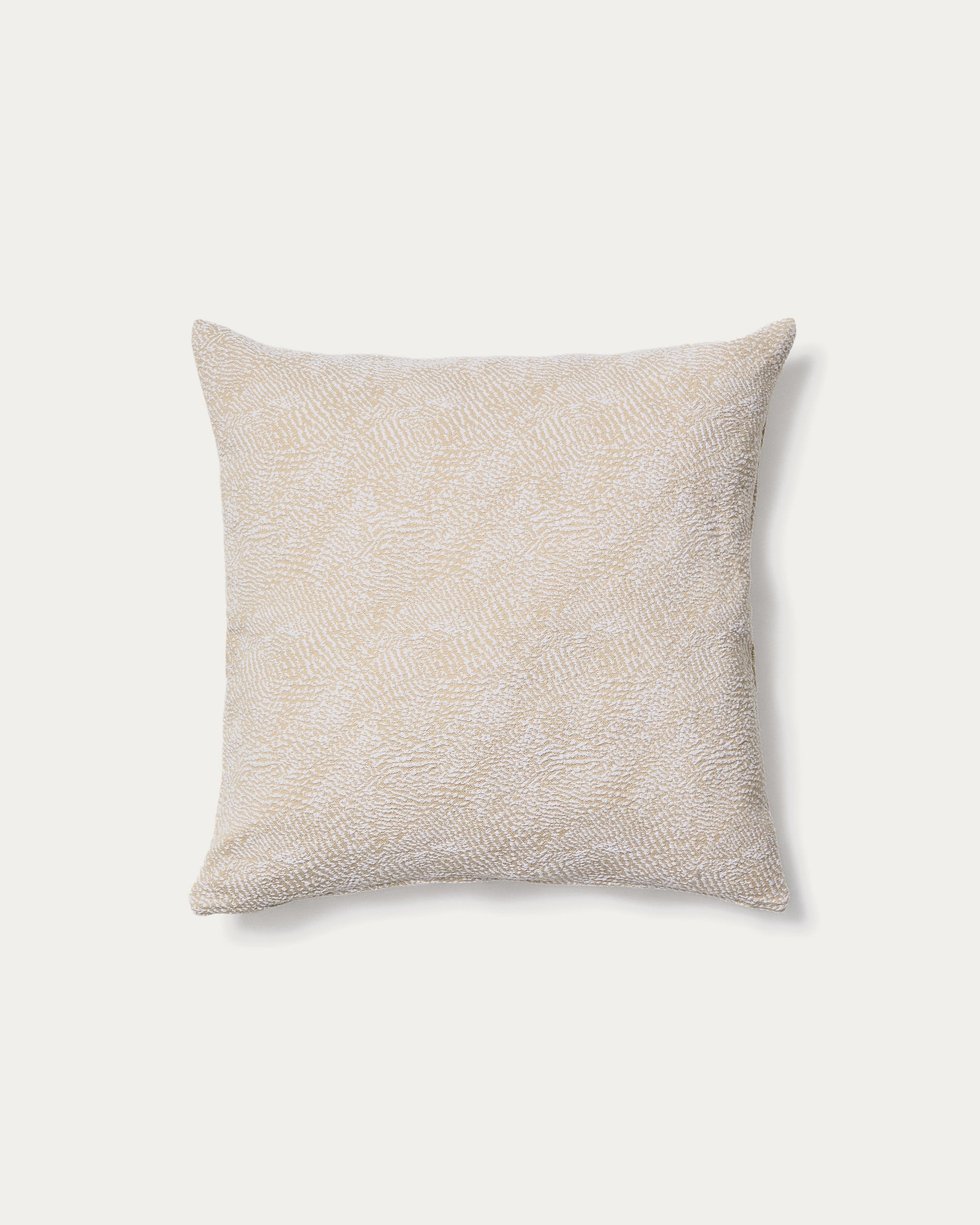 Junie cushion cover in beige cotton jacquard 50 x 50 cm - Product View