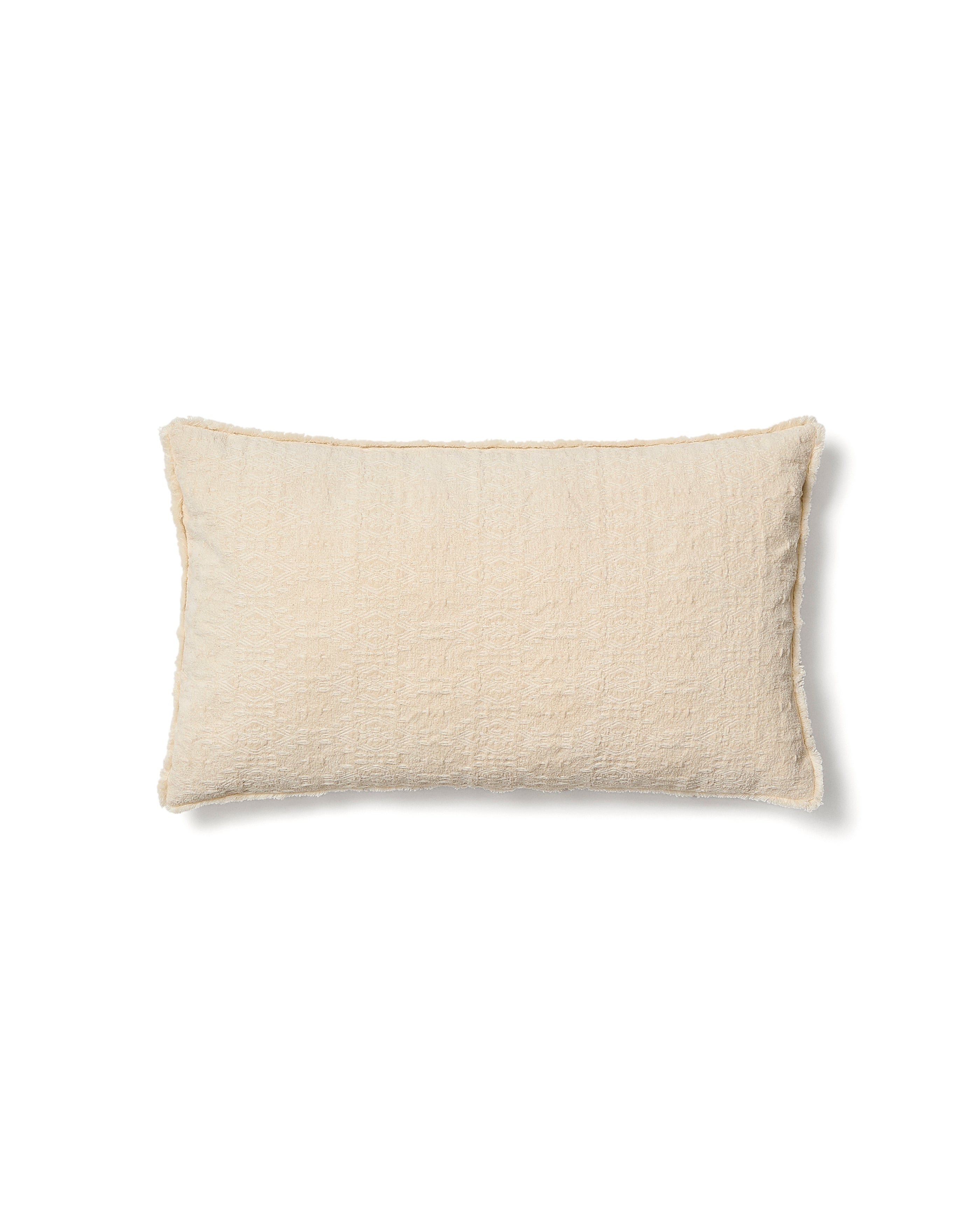 Narela cushion cover in natural jacquard cotton and viscose 50 x 30 cm - Product Image