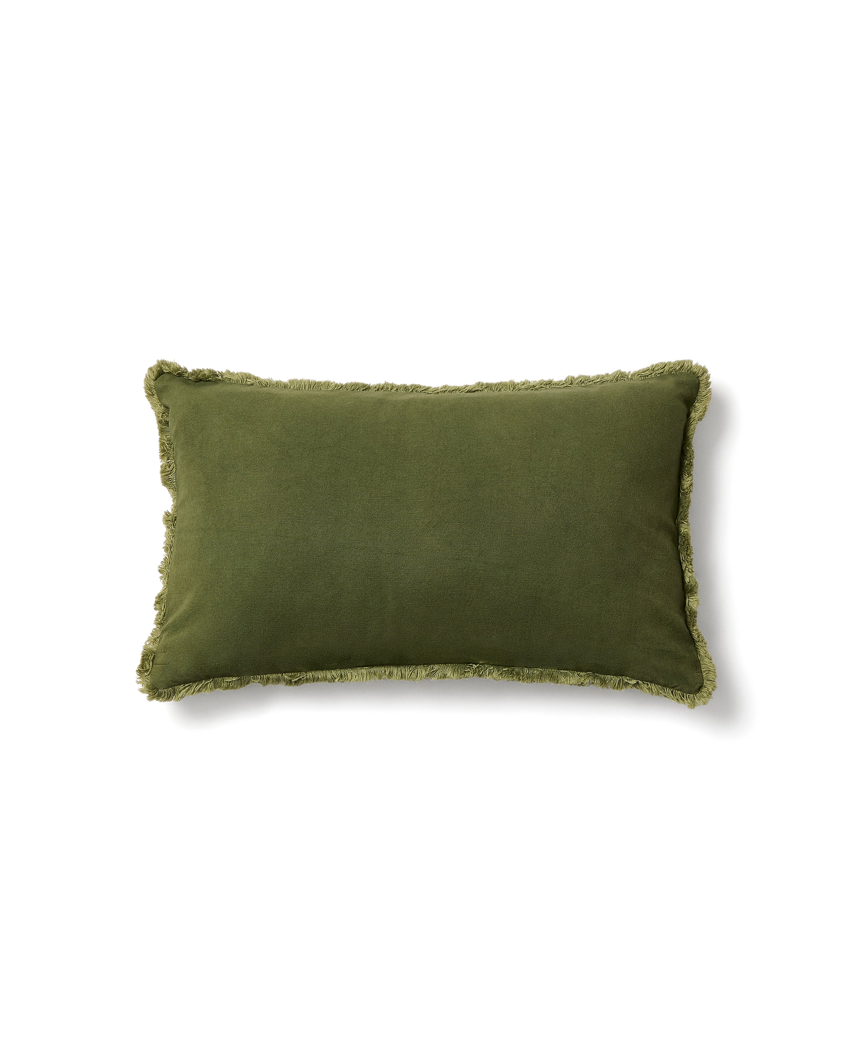 Narela cushion cover in green jacquard cotton and viscose 50 x 30 cm - Product Image