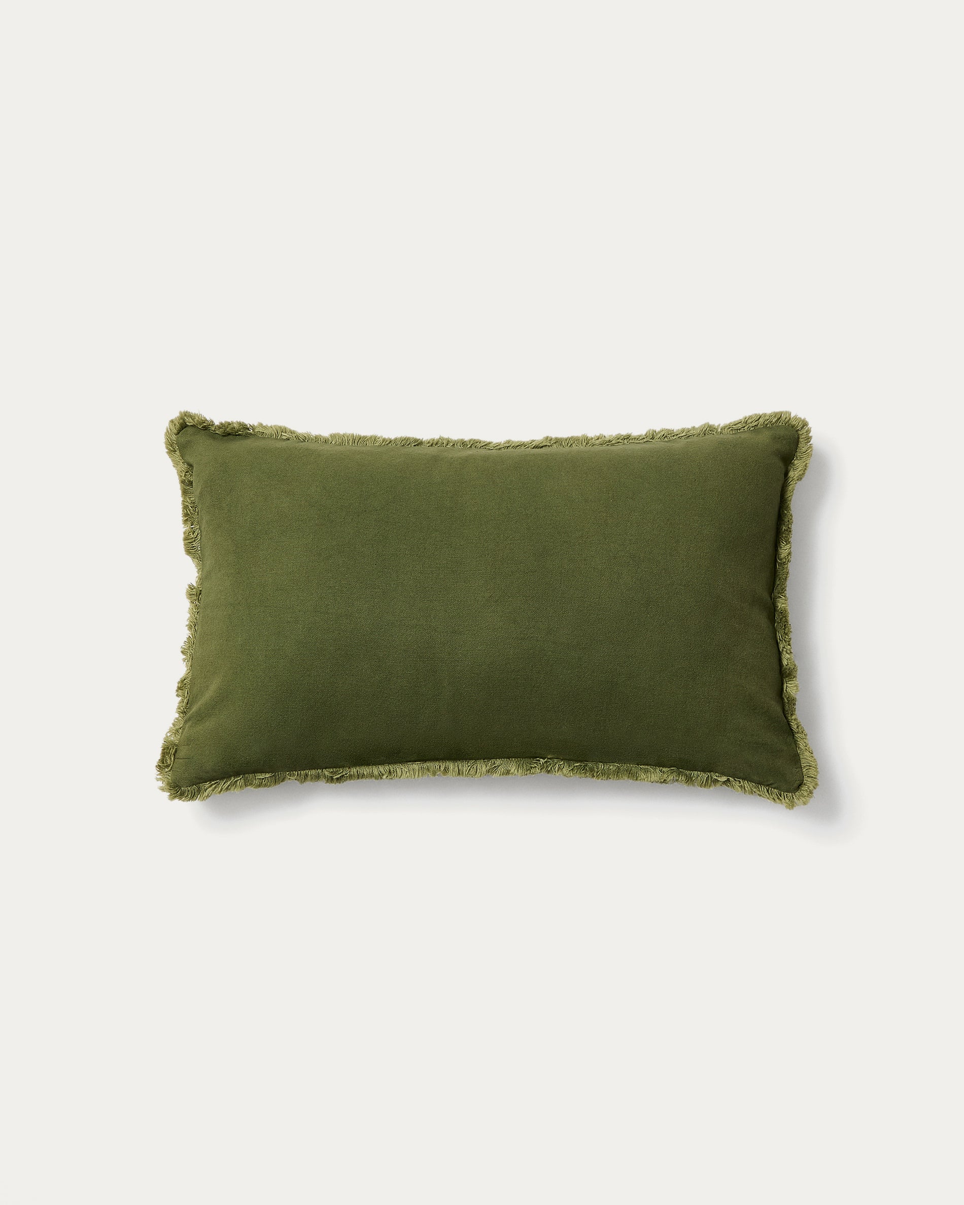 Narela cushion cover in green jacquard cotton and viscose 50 x 30 cm - Product View