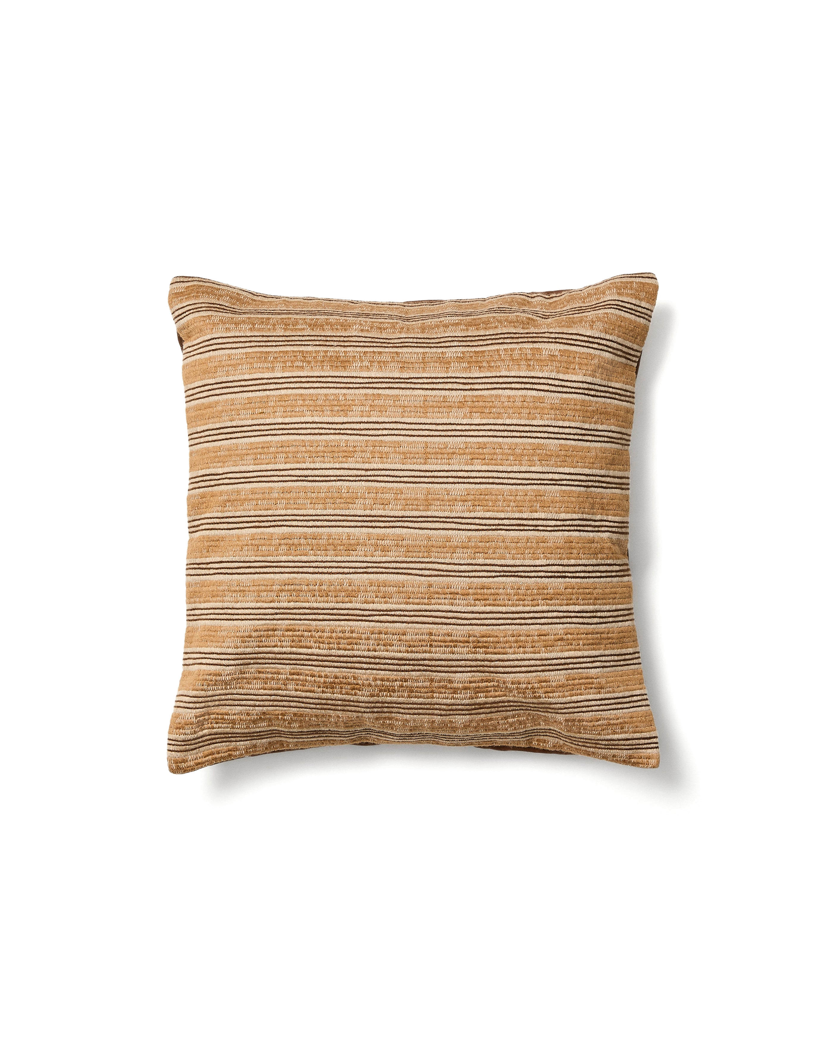 Tavina 100% cotton cushion cover with brown embroidery 50 x 50cm - Product Image
