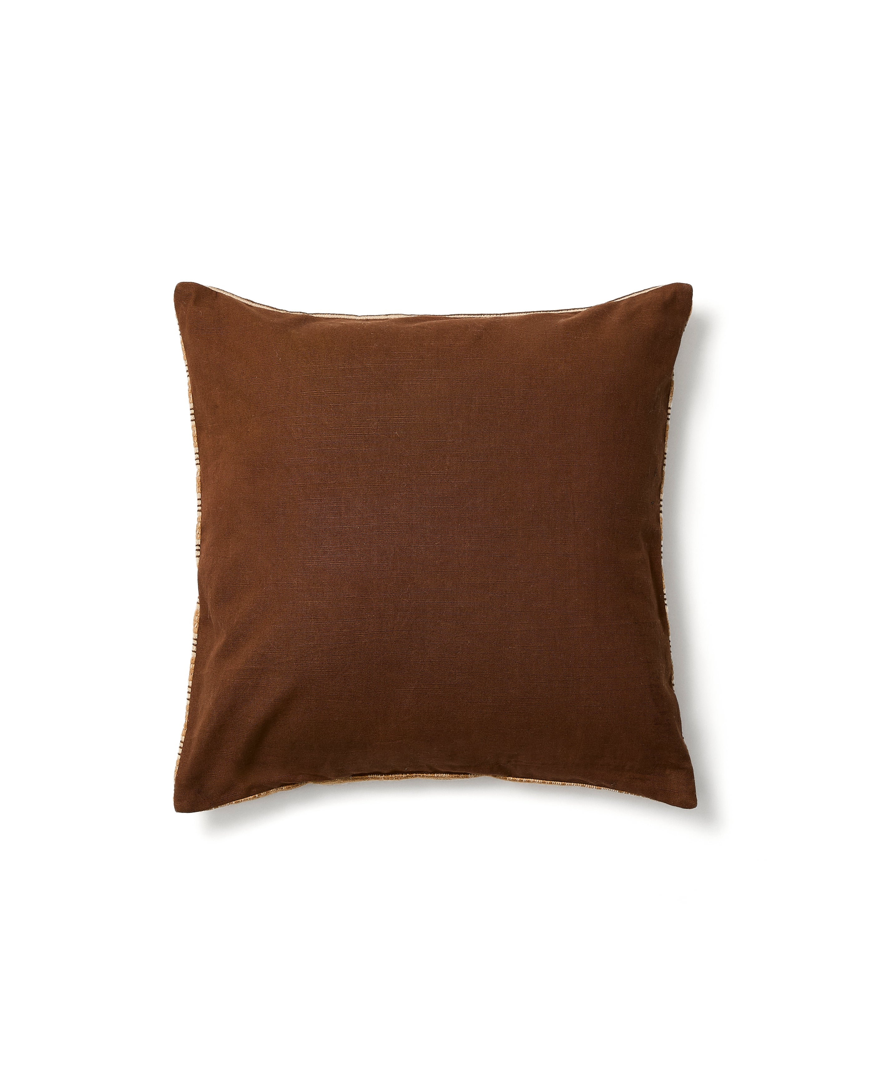 Tavina 100% cotton cushion cover with brown embroidery 50 x 50cm - Product Image