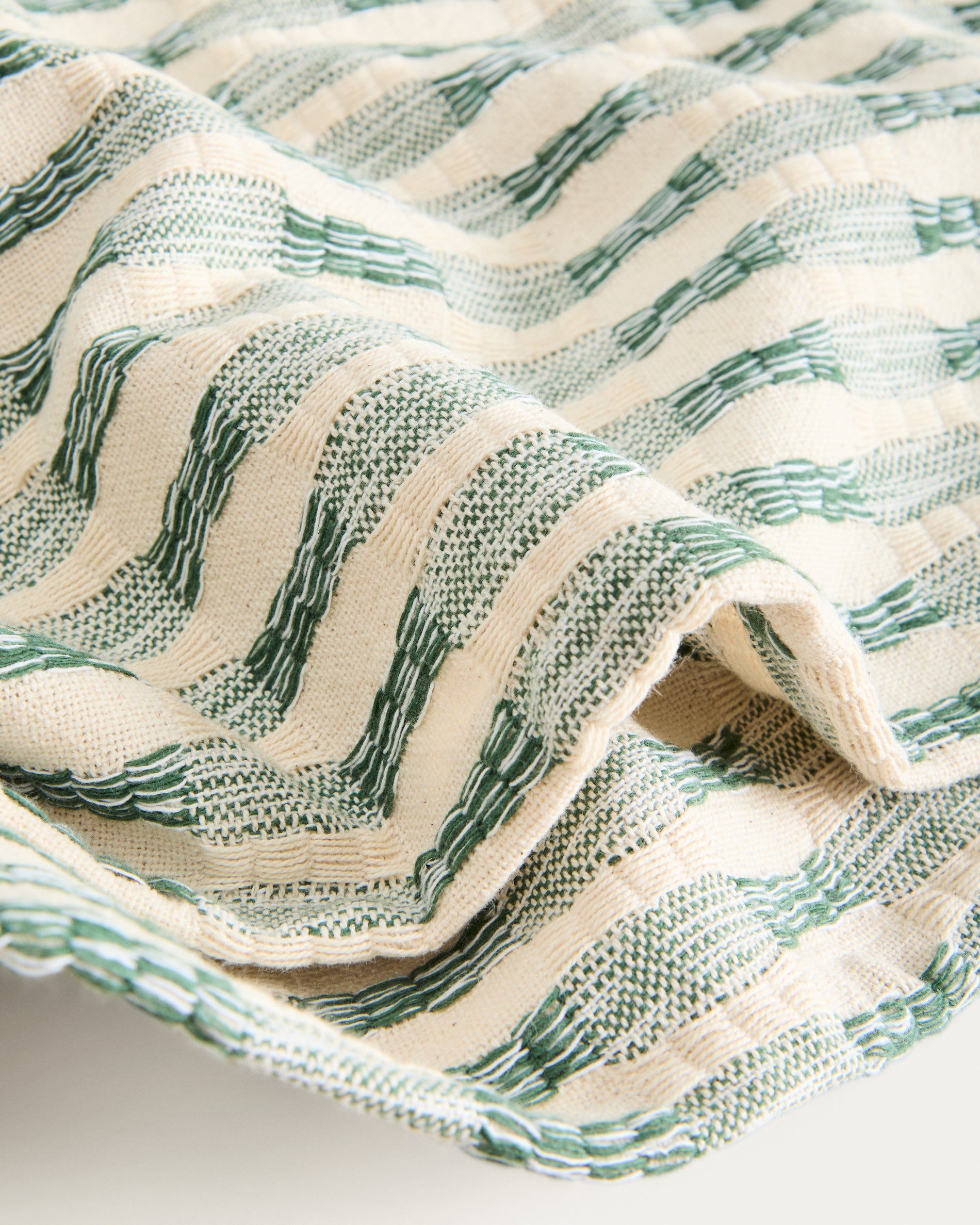 Coren set of 2 placemats in contrasting green 100% cotton jacquard 35 x 50cm - Detail