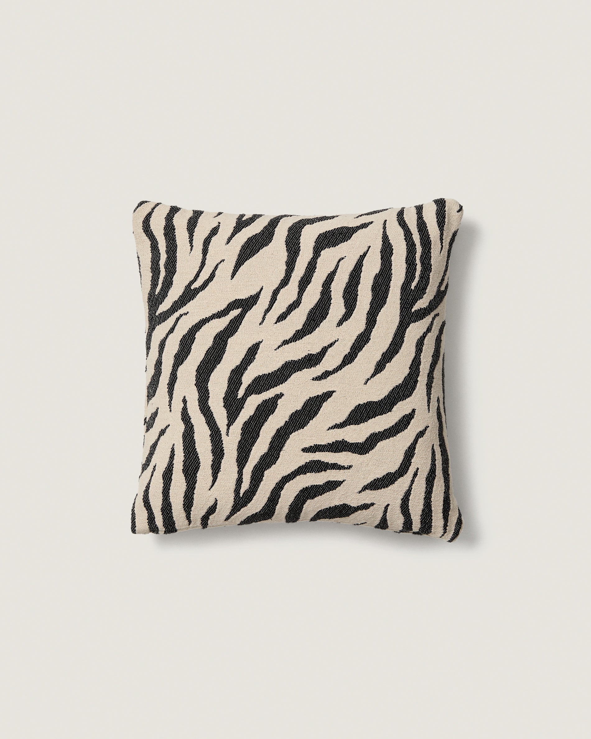 Meluni zebra cotton jacquard cushion cover 45 x 45cm - Product View