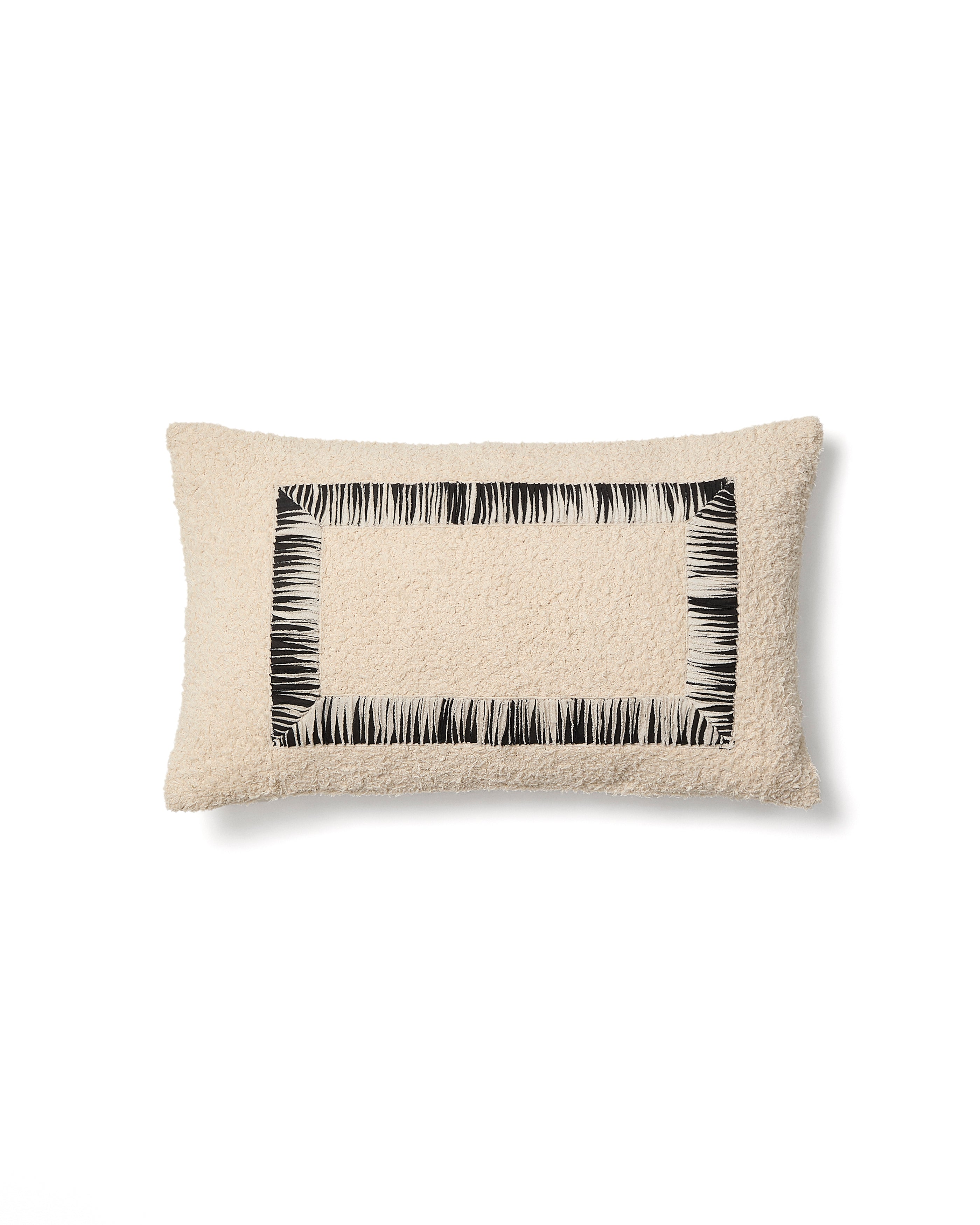 Enari beige and black cotton cushion cover 50 x 30cm - Product Image