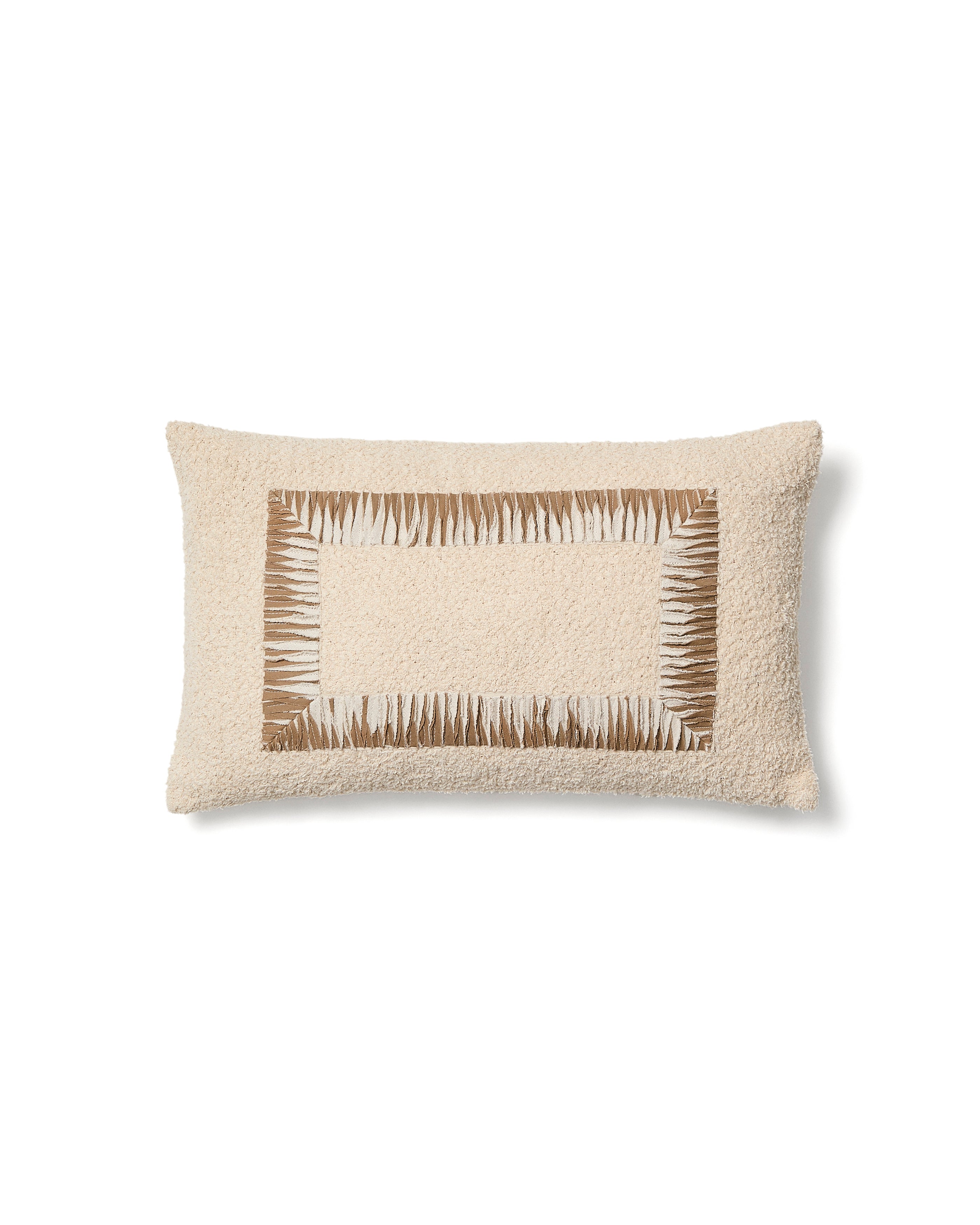 Enari beige and brown cotton cushion cover 50 x 30cm - Product Image
