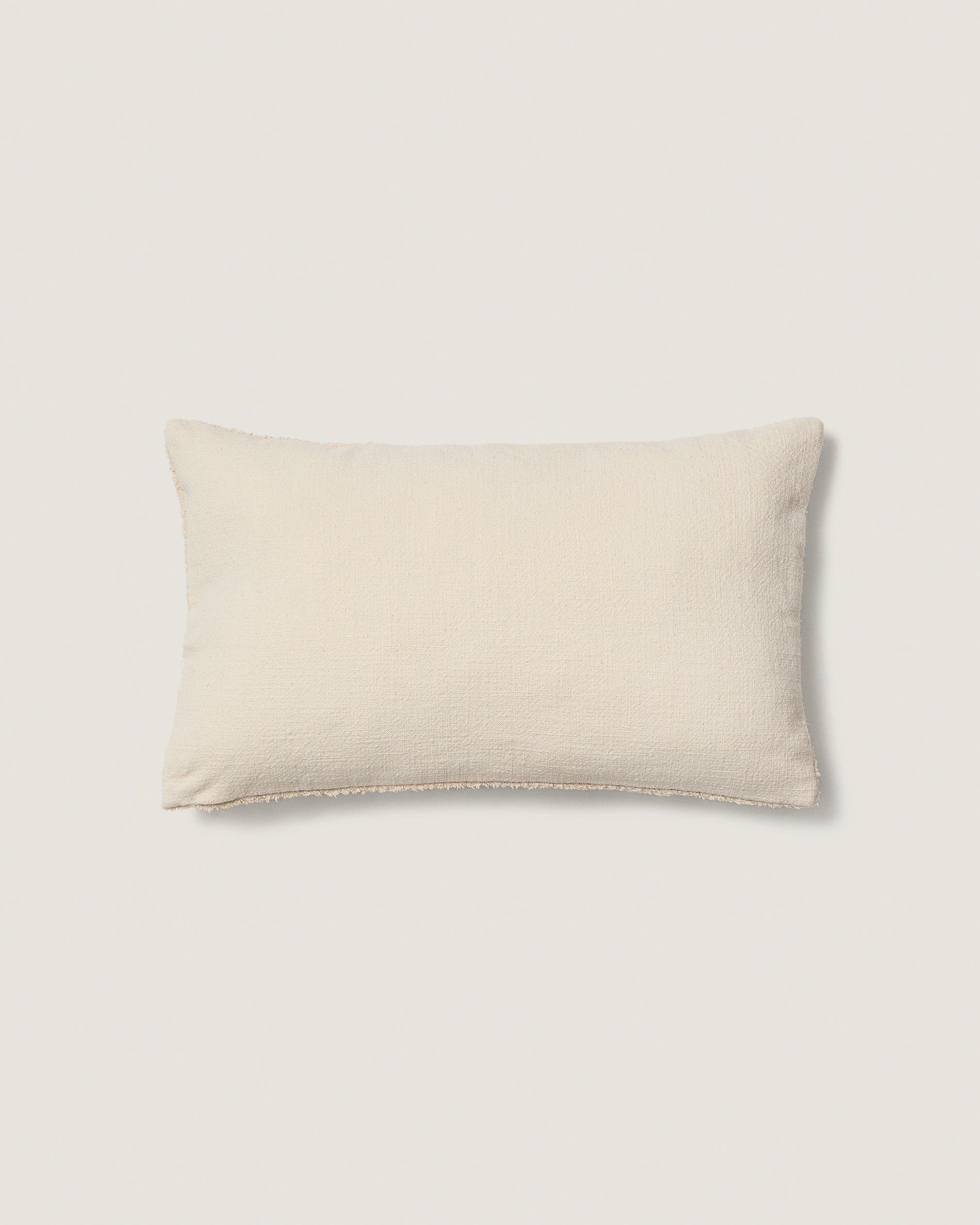 Enari beige and brown cotton cushion cover 50 x 30cm - Product View
