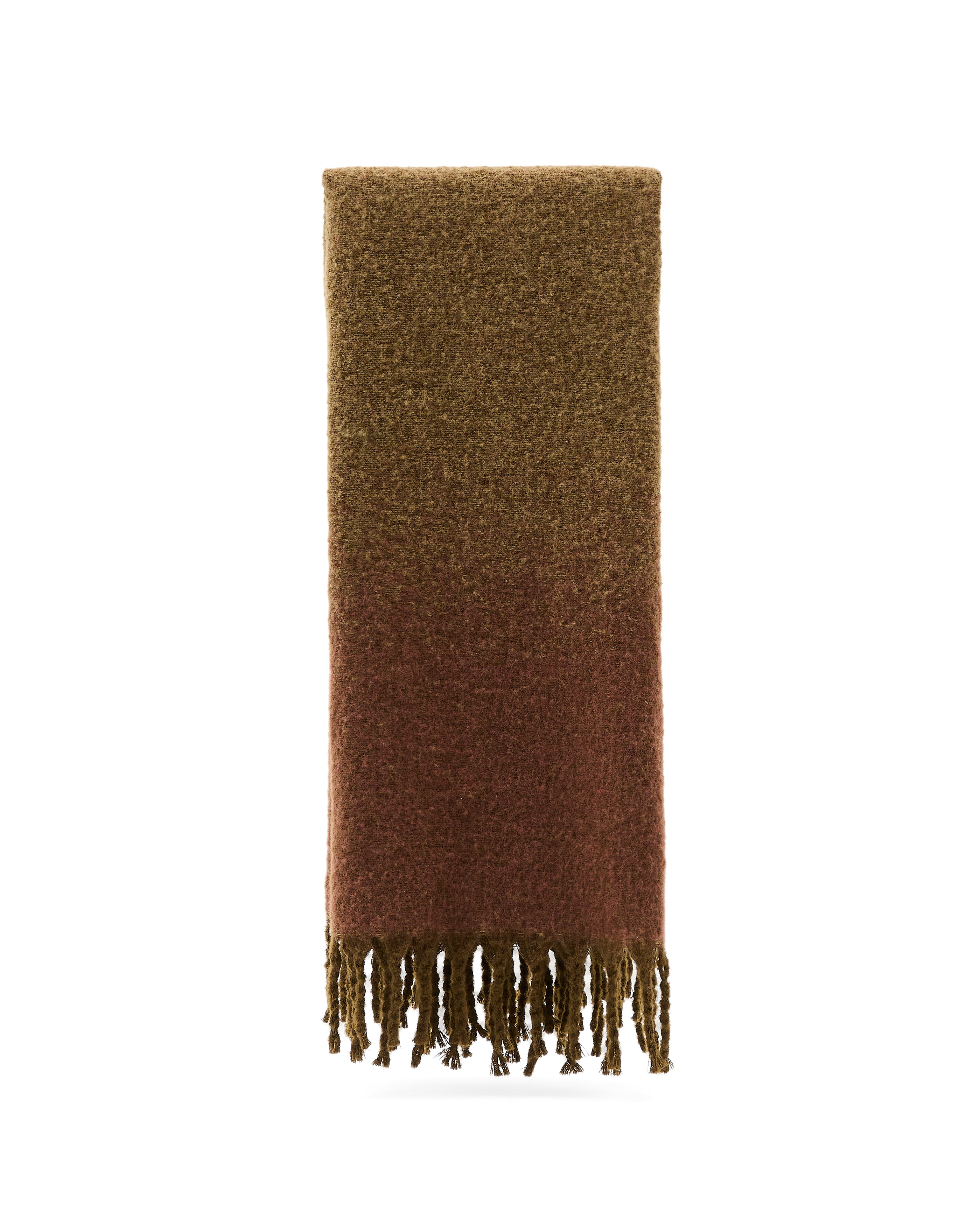 Elvori green blanket with fringing 170 x 130cm - Product Image