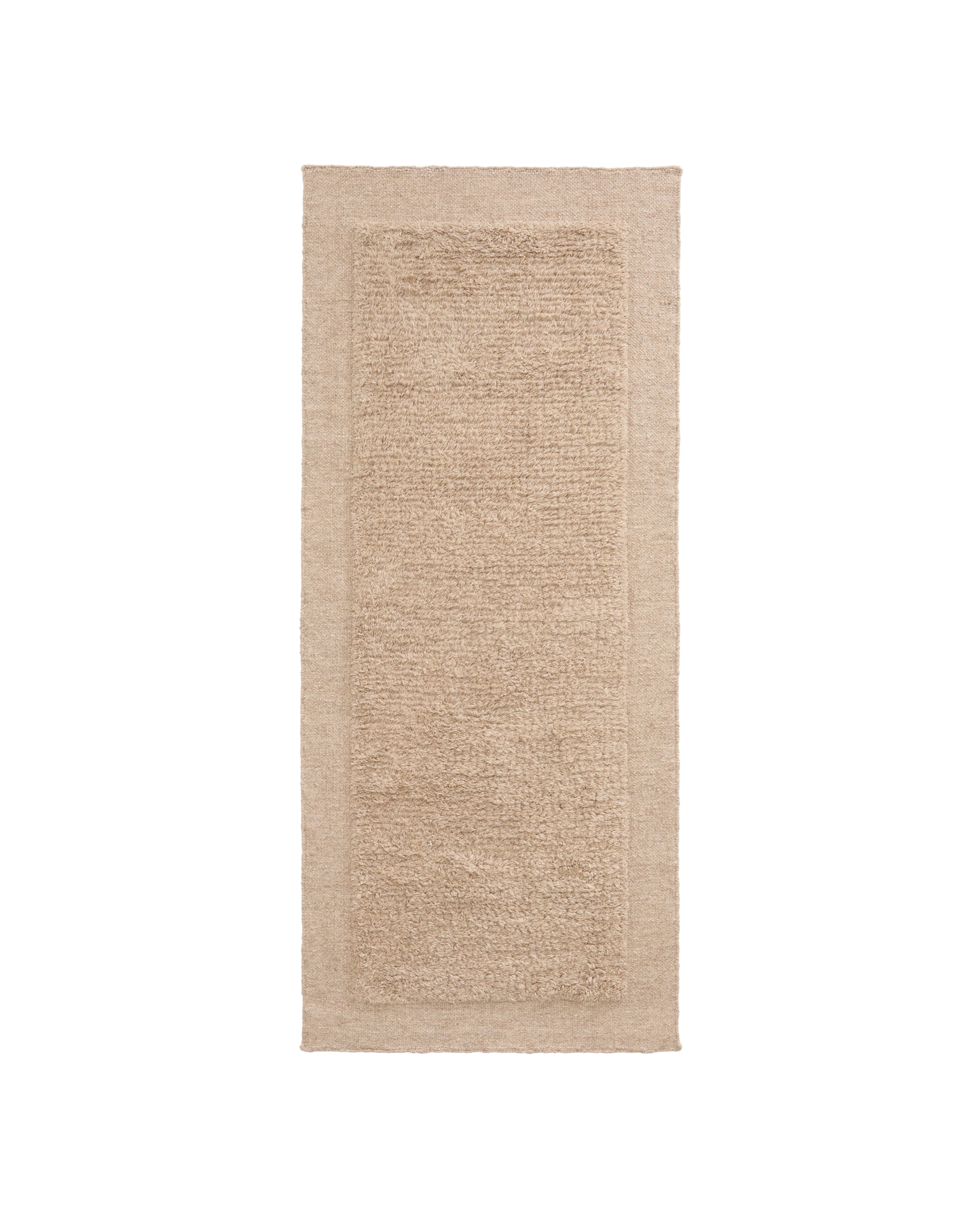 Marely beige wool runner rug 200 x 80cm - Product Image