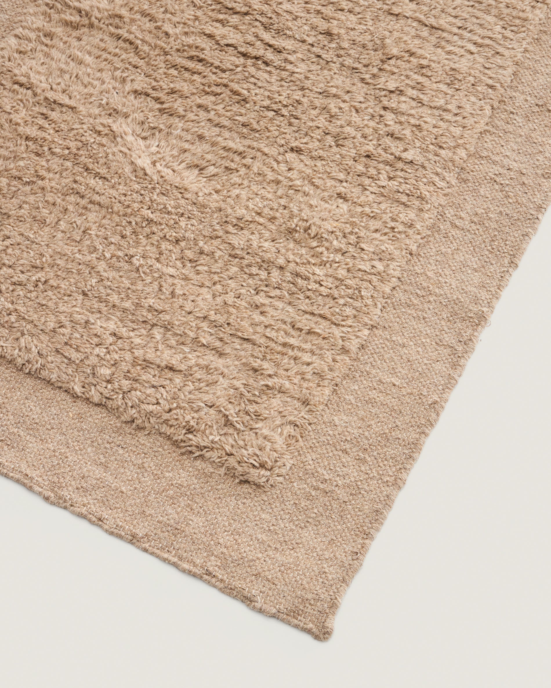 Marely beige wool runner rug 200 x 80cm - Detail