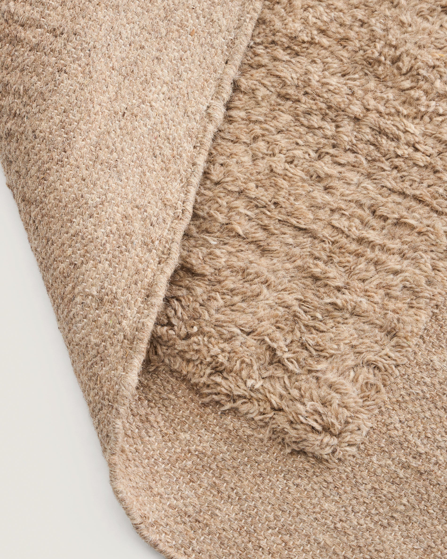 Marely beige wool runner rug 200 x 80cm - Detail