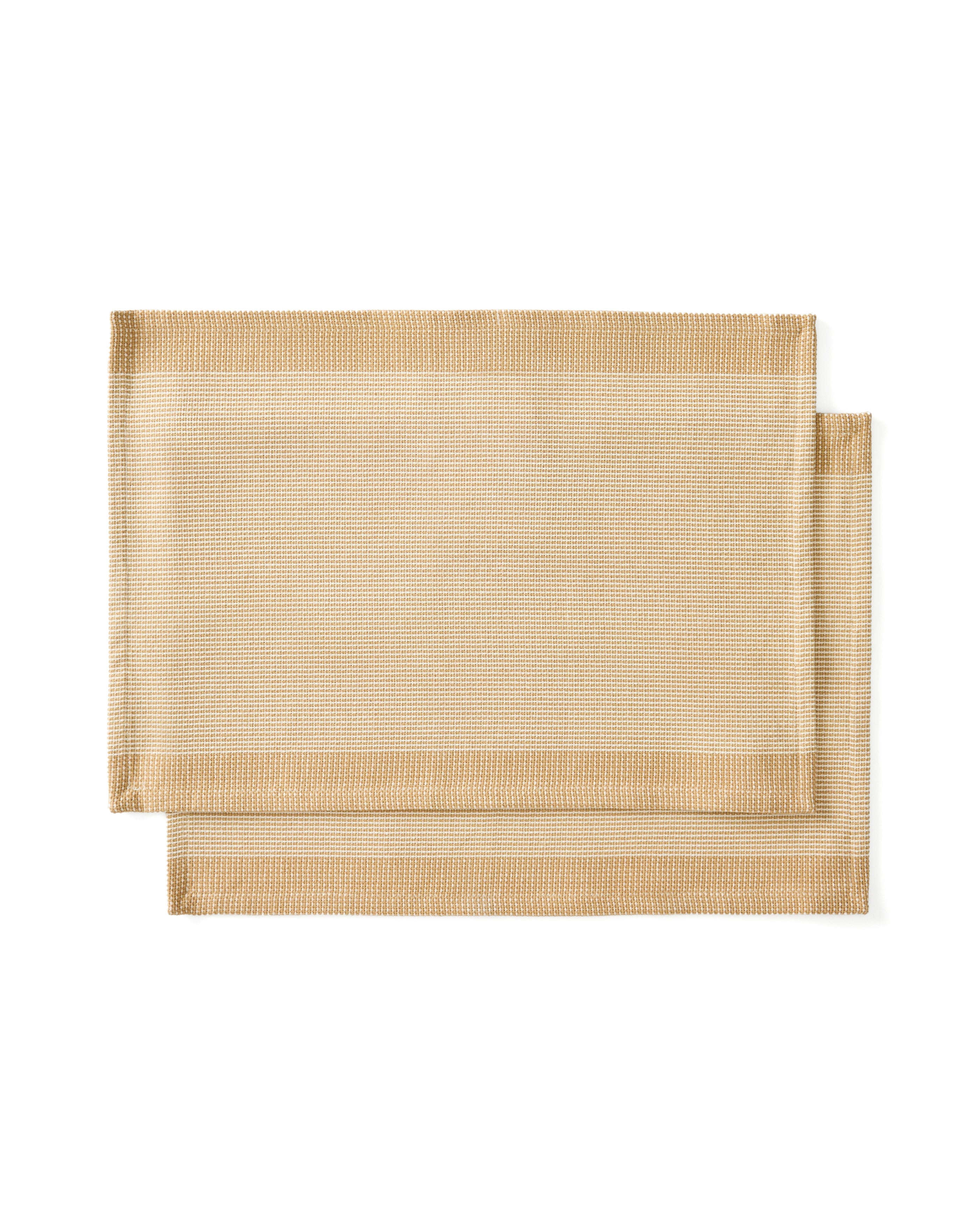 Briven set of 2 beige 100% cotton tablecloths 35 x 50cm - Product Image
