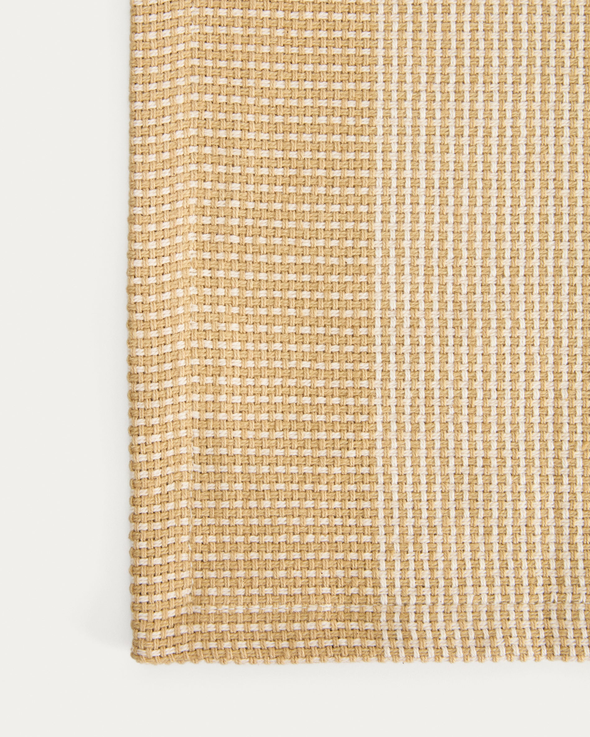 Briven beige 100% cotton table runner 50 x 150cm - Detail