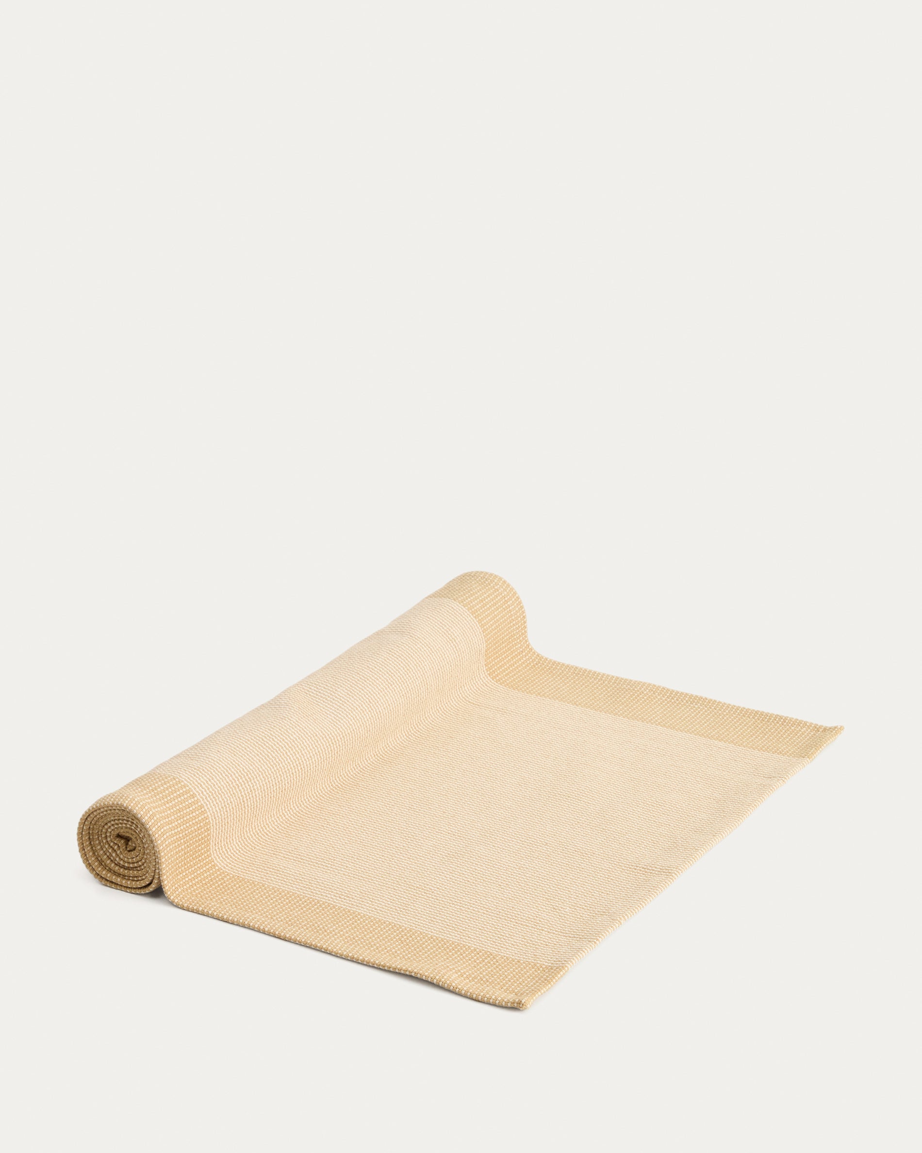 Briven beige 100% cotton table runner 50 x 150cm - Product View