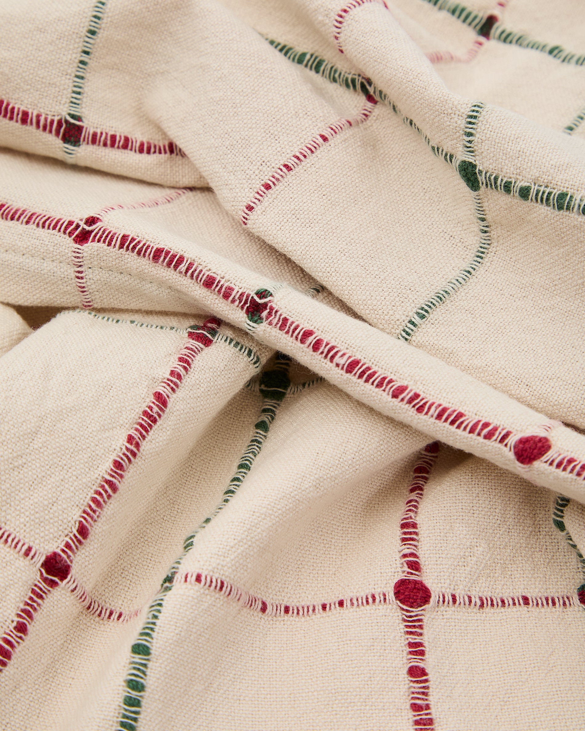 Aldelie set of 2 multicoloured 100% cotton jacquard napkins - Detail