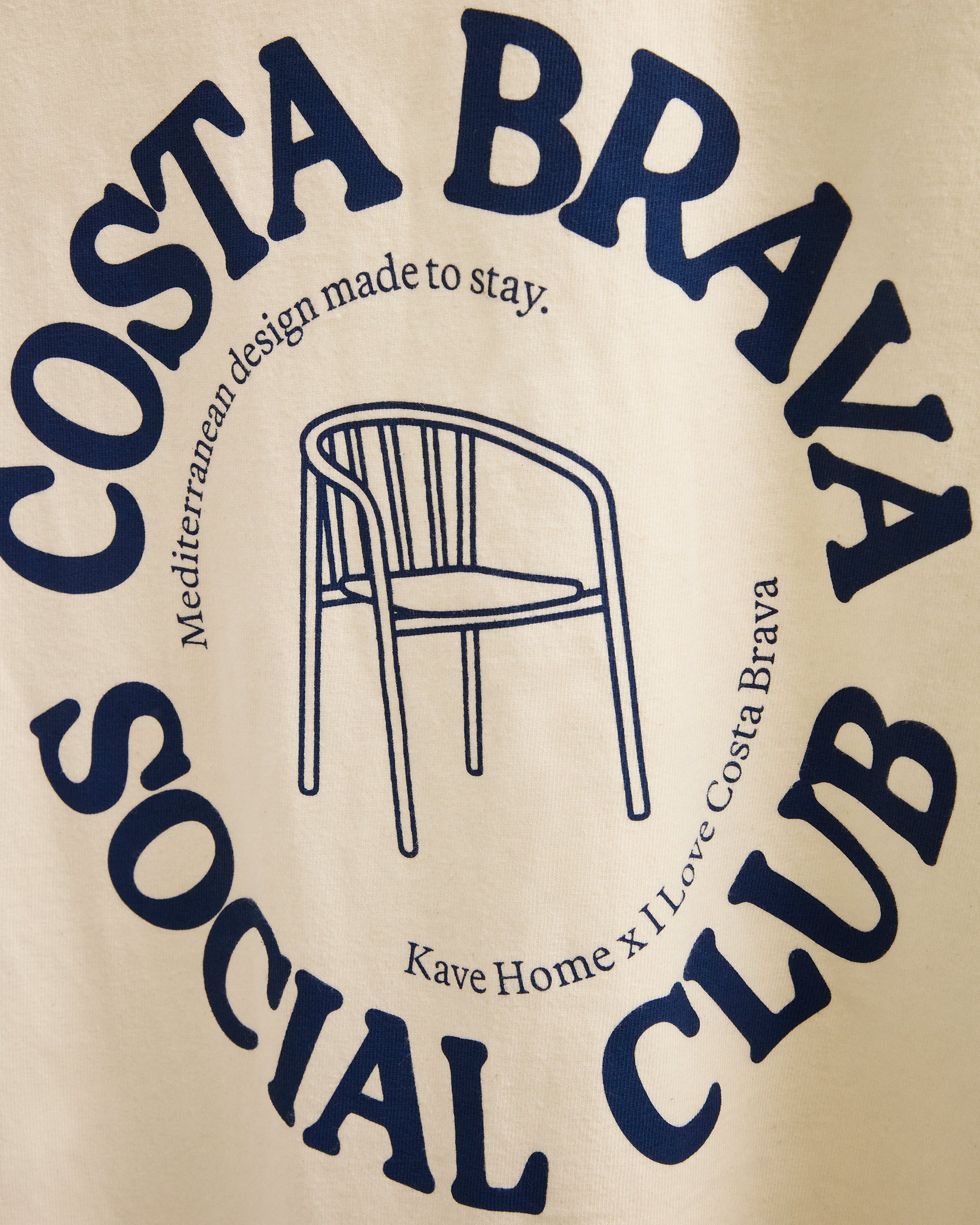 Unisex T-shirt I Love Costa Brava x Kave Home, 100% cotton, colour ecru, size S - Detail