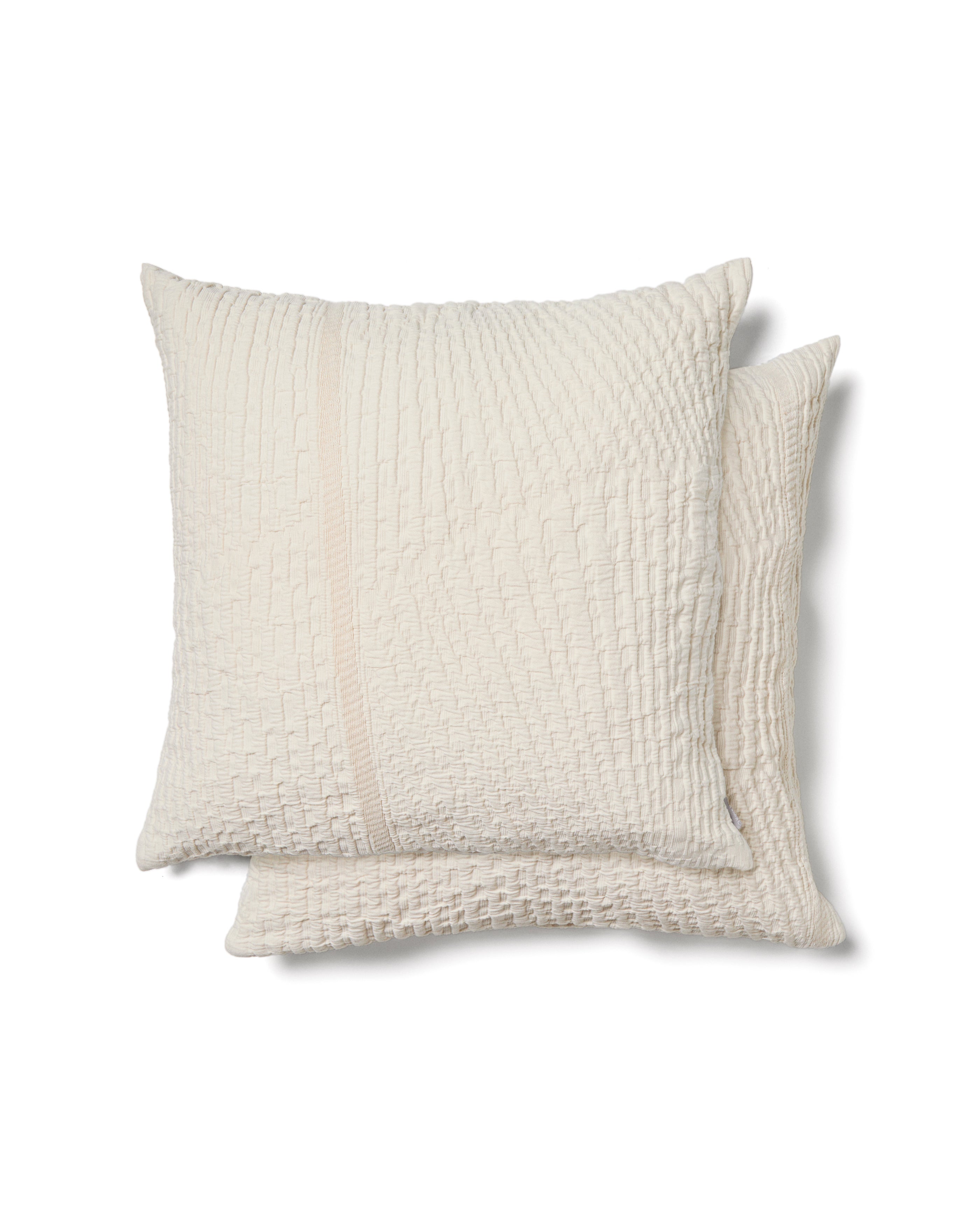 Raylo set of 2 100% cotton cushion covers with structure and stripes 50 x 50 cm - Product Image