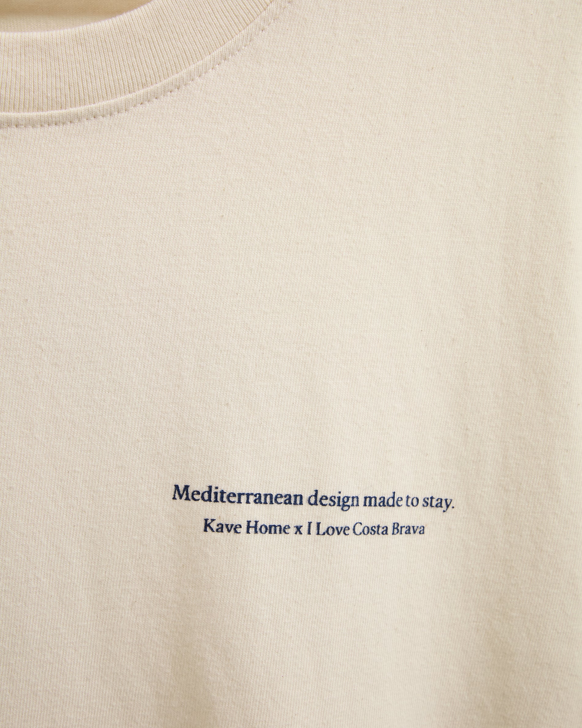 Unisex T-shirt I Love Costa Brava x Kave Home, 100% cotton, colour ecru, size L - Detail