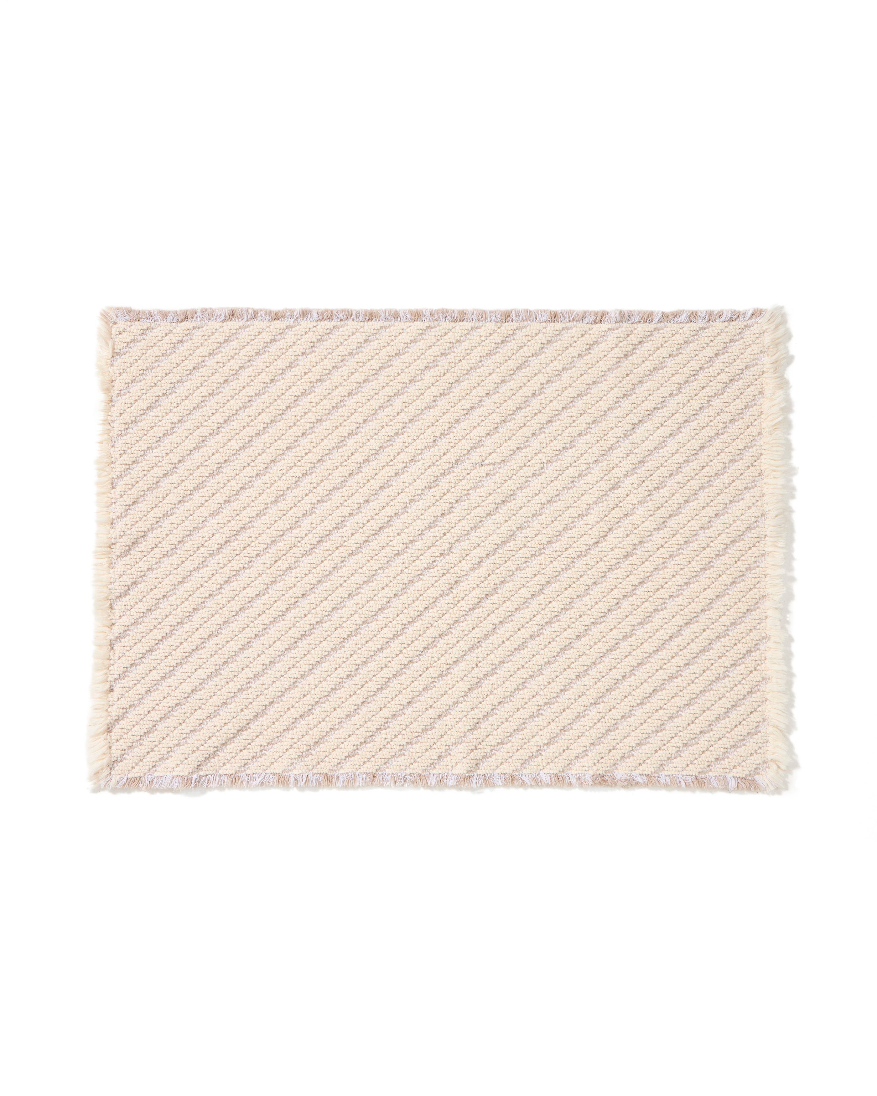 Janu bathmat in 100% cotton in diagonal structure ecru jacquard 50 x 70 cm - Product Image