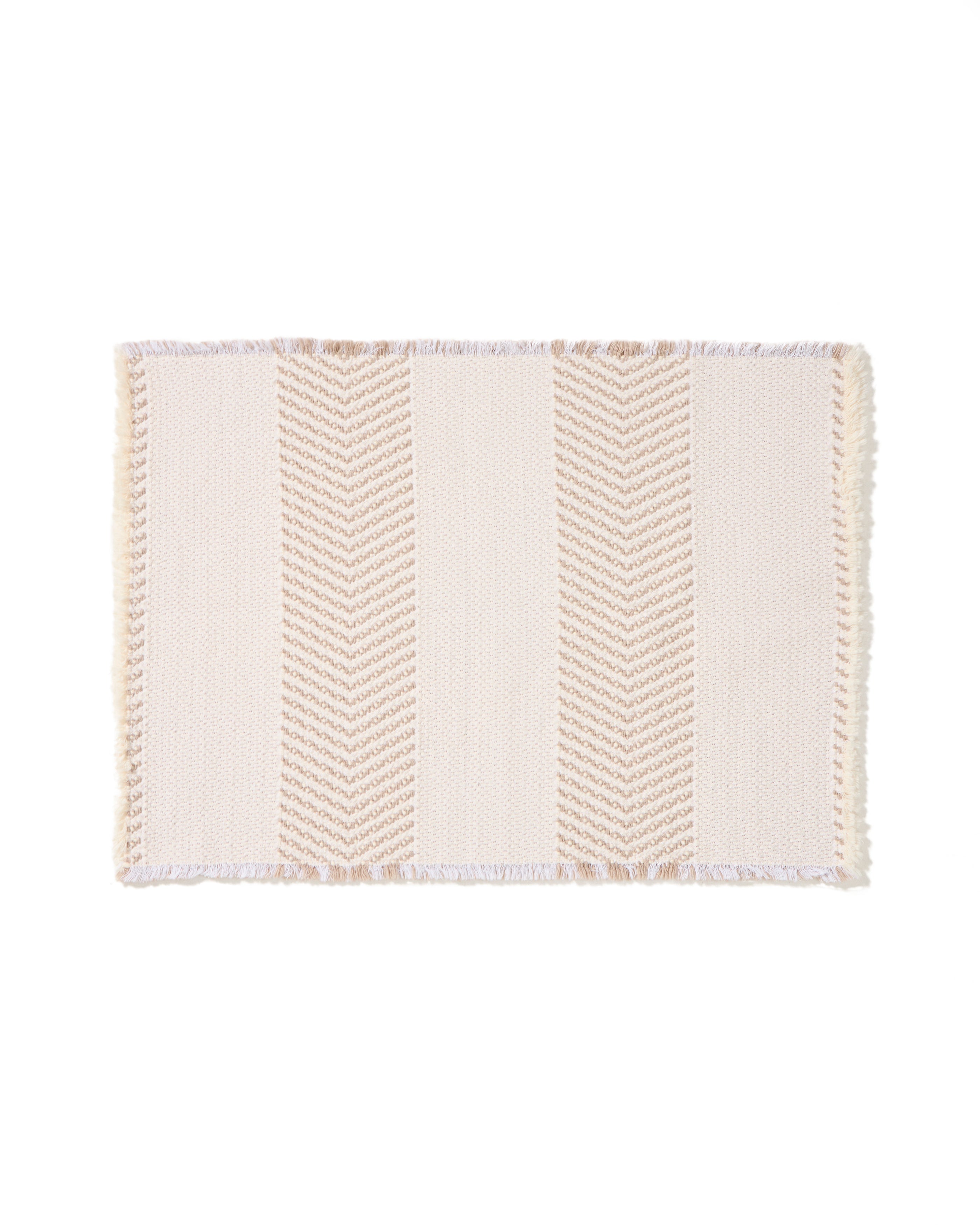 Bina bathmat in 100% cotton structured ecru jacquard 50 x 70 cm - Product Image