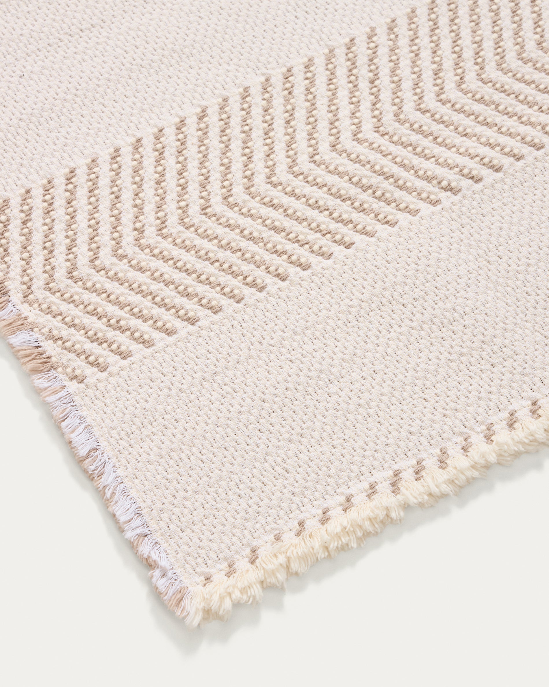 Bina bathmat in 100% cotton structured ecru jacquard 50 x 70 cm - Detail