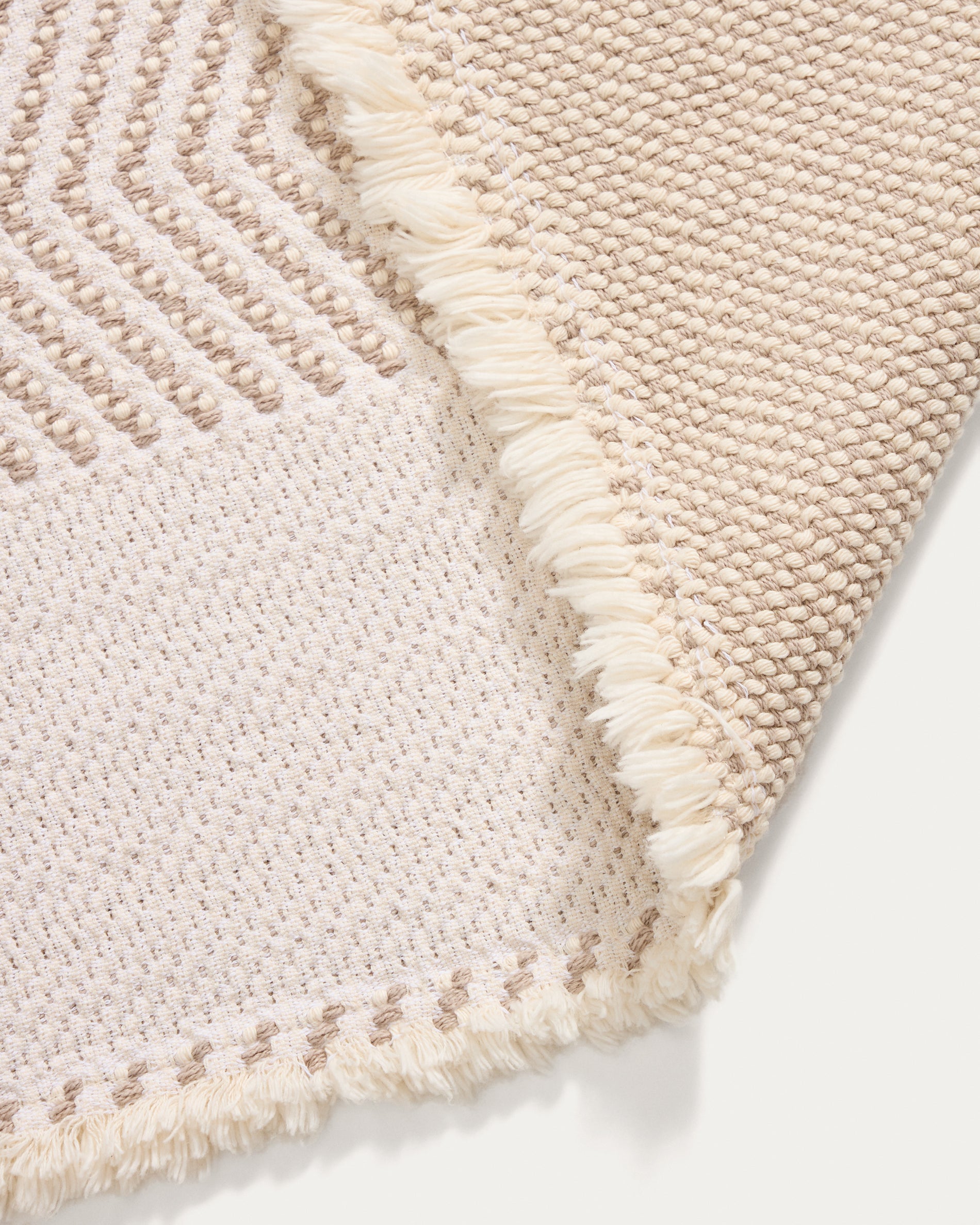 Bina bathmat in 100% cotton structured ecru jacquard 50 x 70 cm - Detail