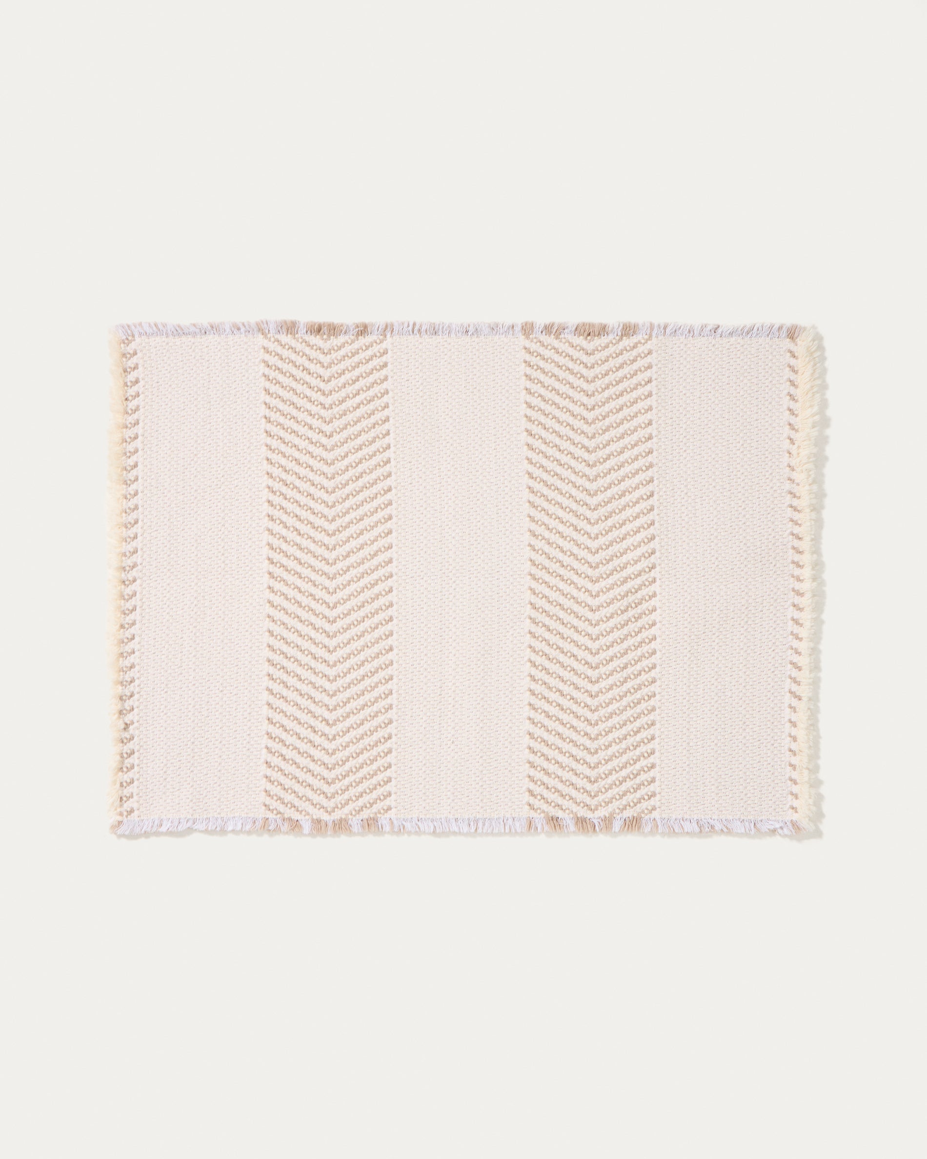 Bina bathmat in 100% cotton structured ecru jacquard 50 x 70 cm - Product View