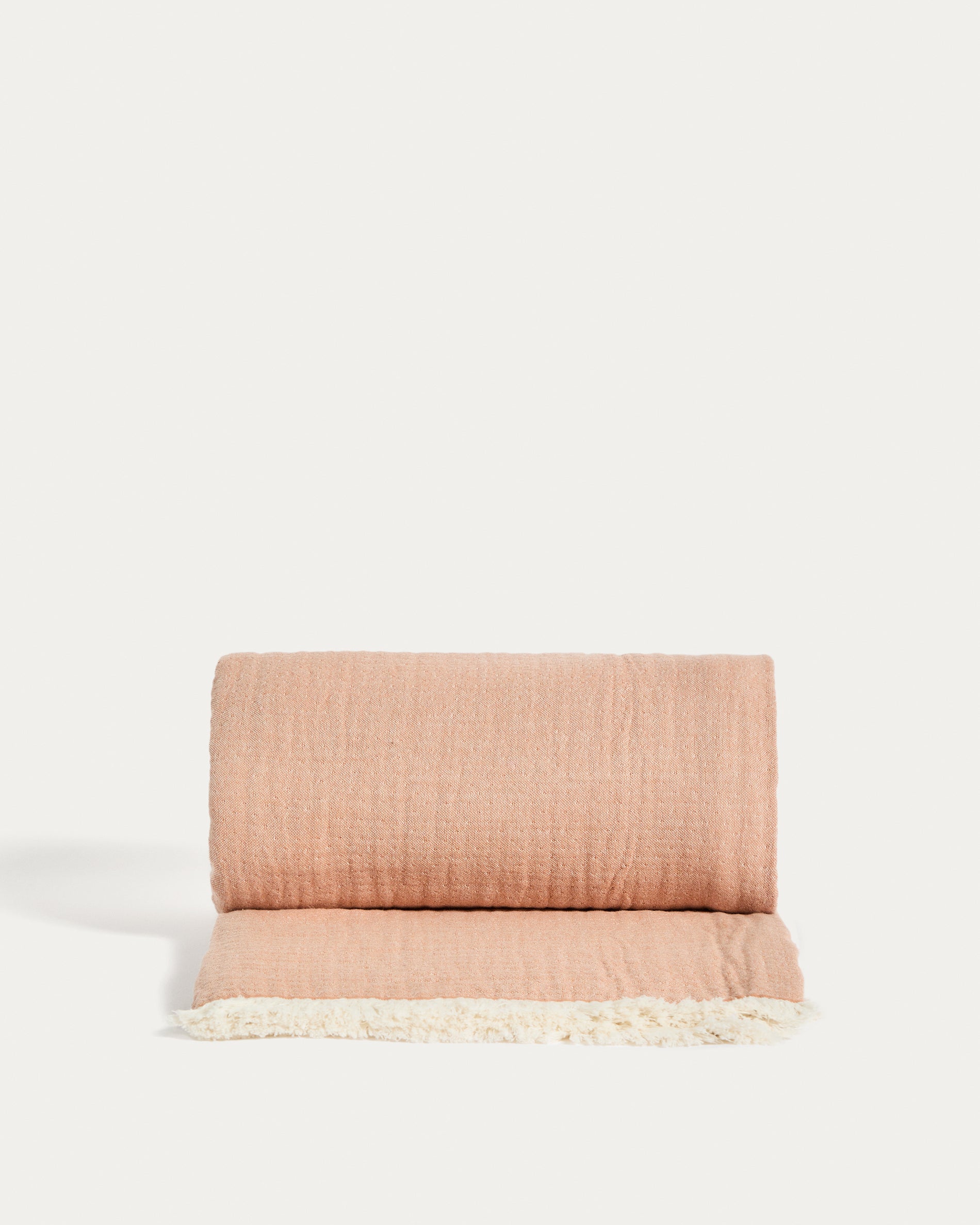 Nafine 100% cotton muslin blanket with two-toned fringe 130 x 170 cm - Product View
