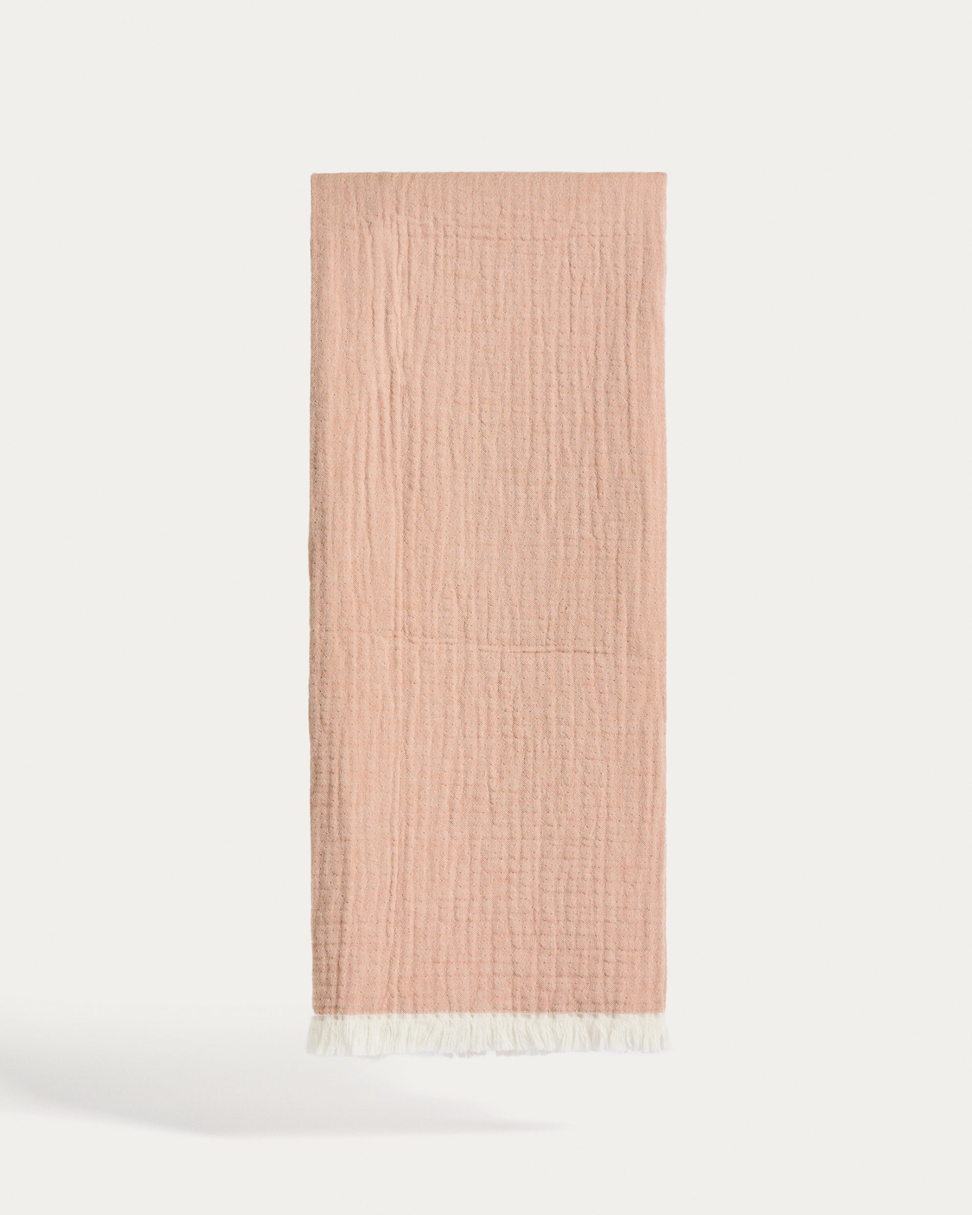 Nafine 100% cotton muslin blanket with two-toned fringe 130 x 170 cm - Product View