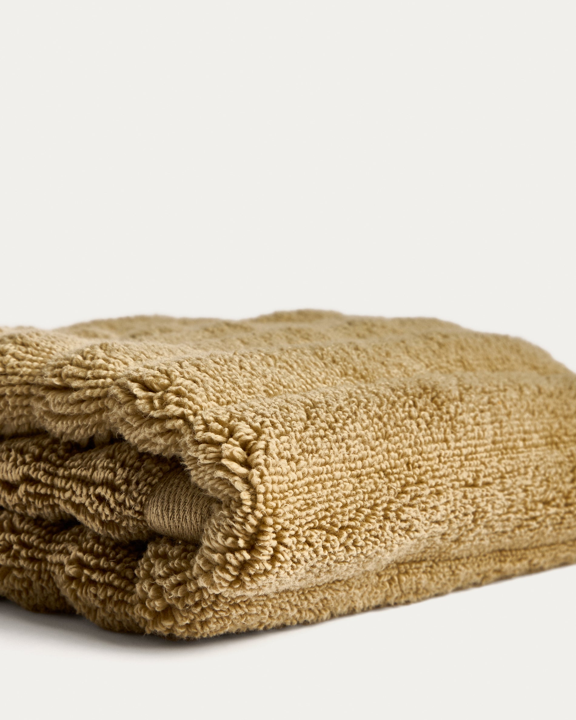 Navira 100% cotton light green face towel 30 x 50cm - Detail