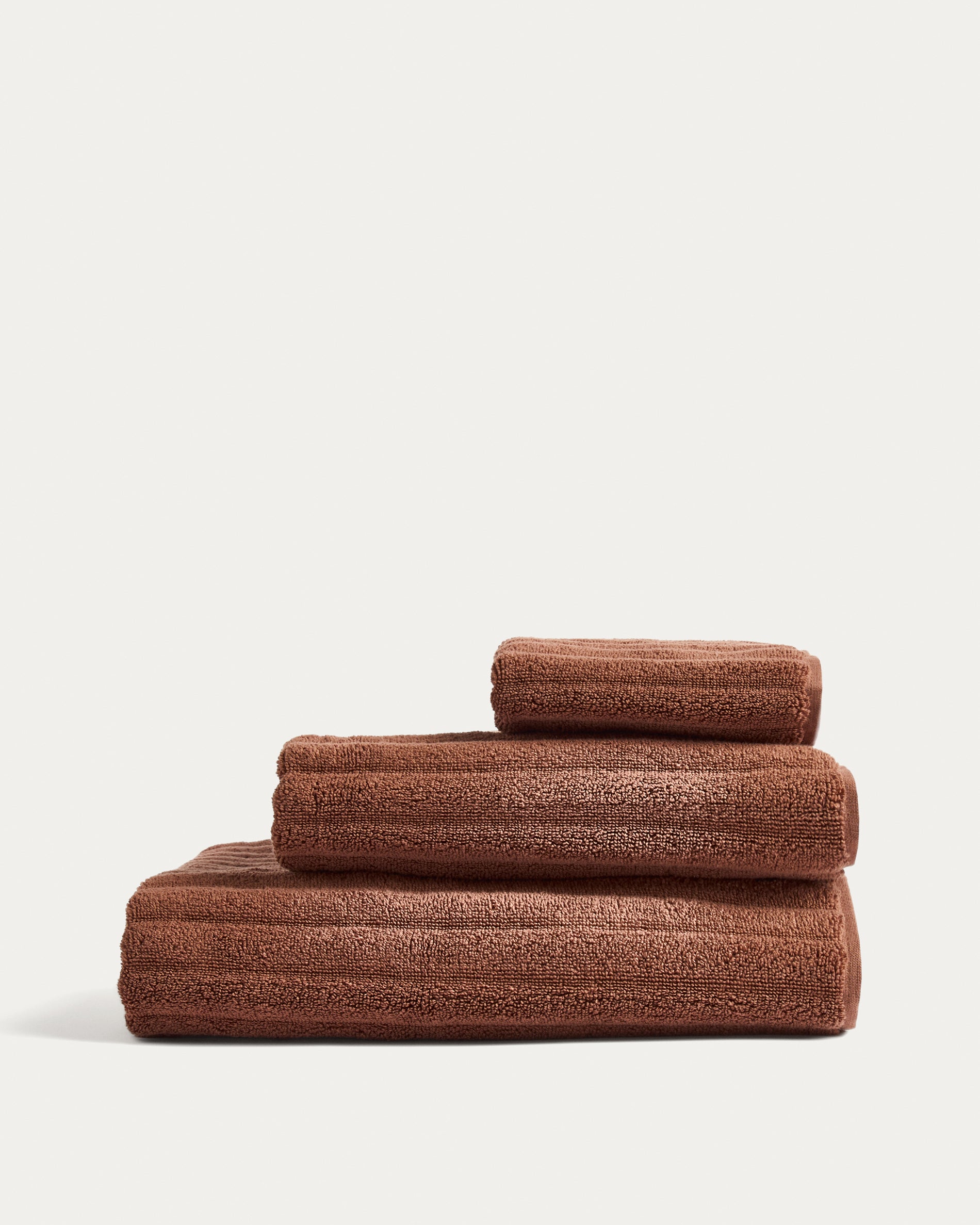 Navira 100% cotton dark brown hand towel 50 x 90cm - Product View