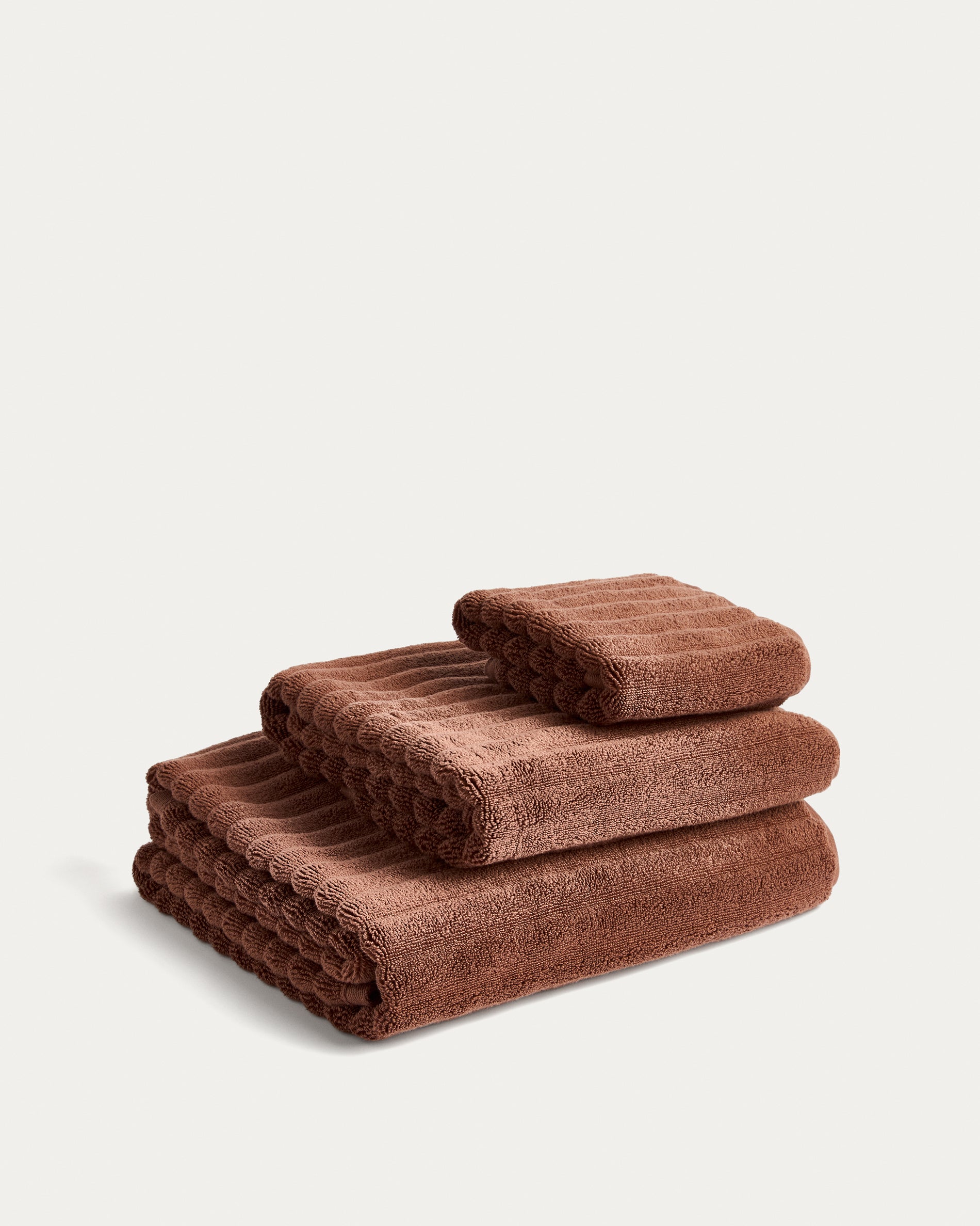 Navira 100% cotton dark brown hand towel 50 x 90cm - Product View