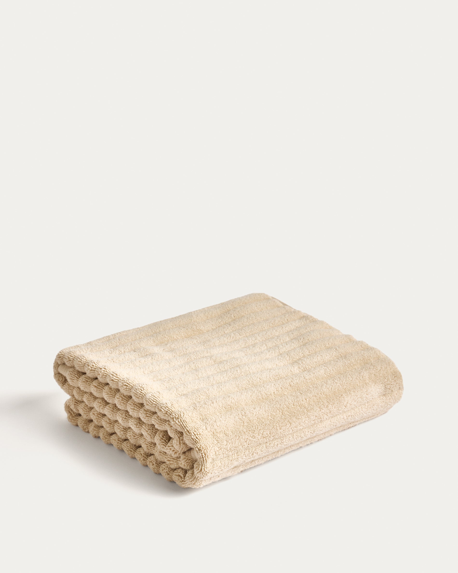 Navira 100% cotton beige bath towel 70 x 140cm - Product View