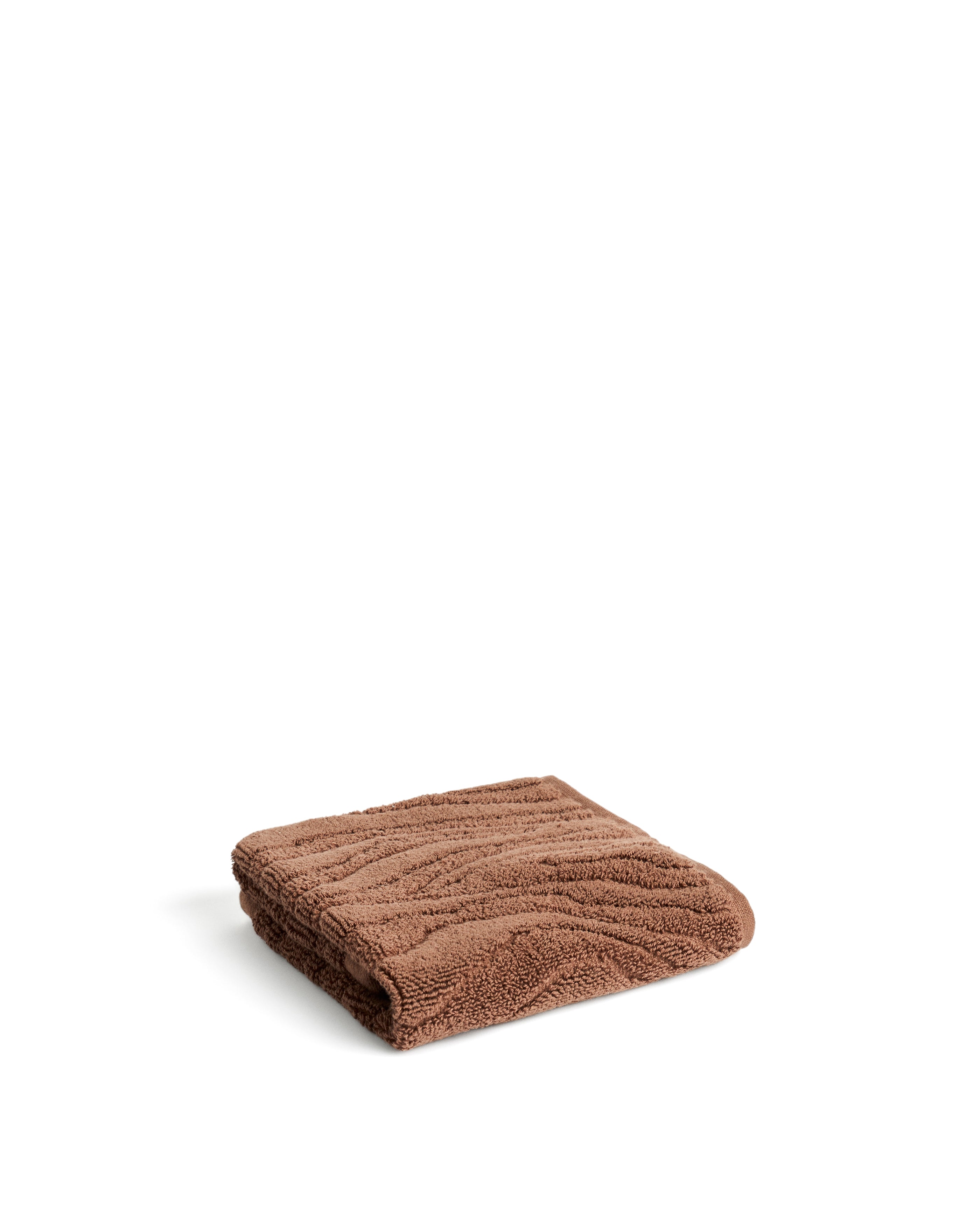 Dalira 100% cotton dark brown zebra jacquard face towel 30 x 50cm - Product Image