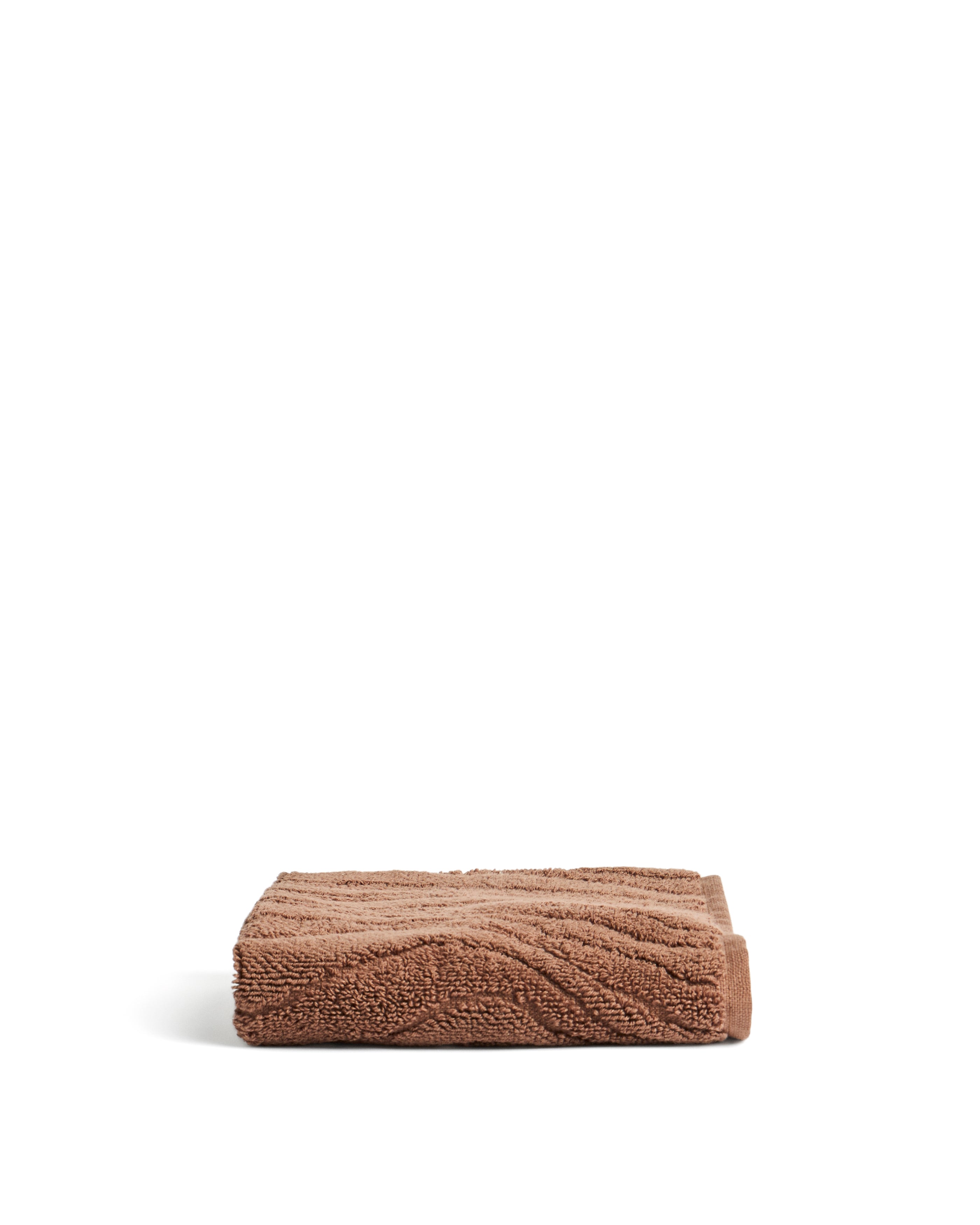 Dalira 100% cotton dark brown zebra jacquard face towel 30 x 50cm - Product Image