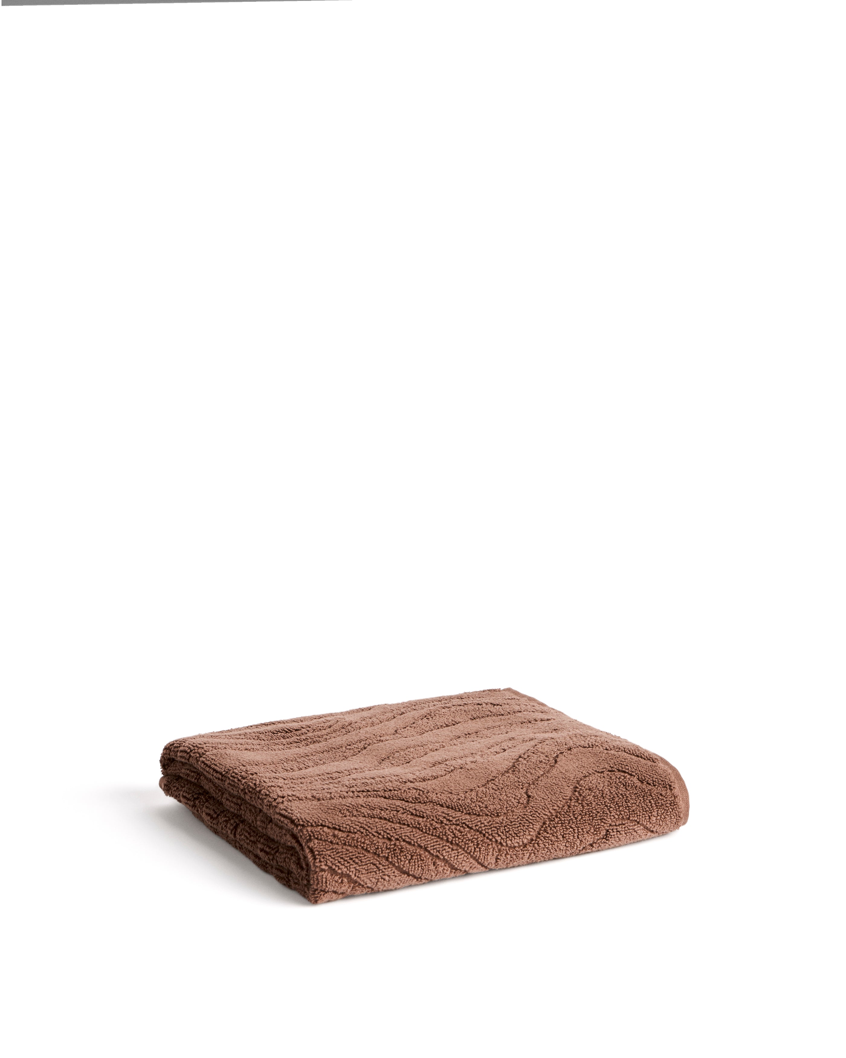 Dalira 100% cotton dark brown zebra jacquard hand towel 50 x 90cm - Product Image