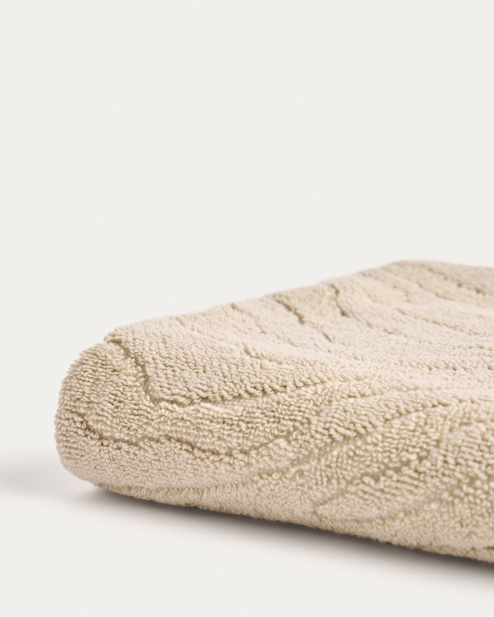 Dalira 100% cotton beige zebra jacquard hand towel 50 x 90cm - Detail