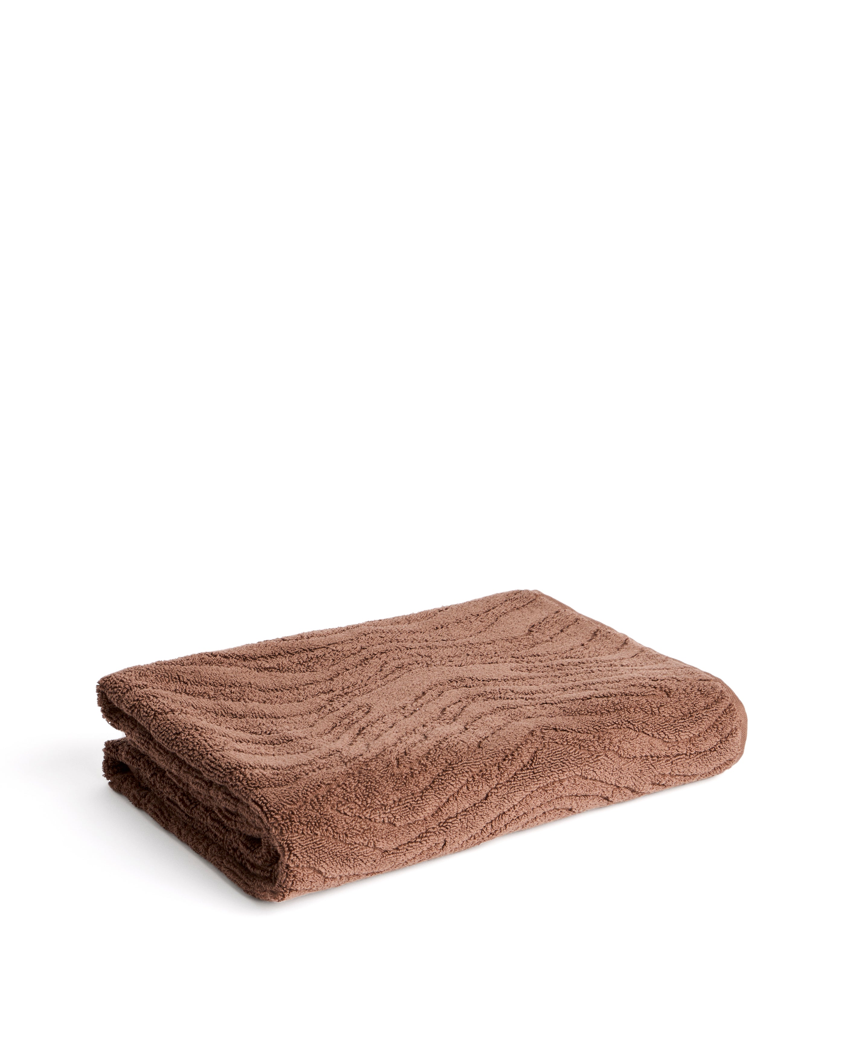 Dalira 100% cotton dark brown zebra jacquard bath towel 70 x 140cm - Product Image