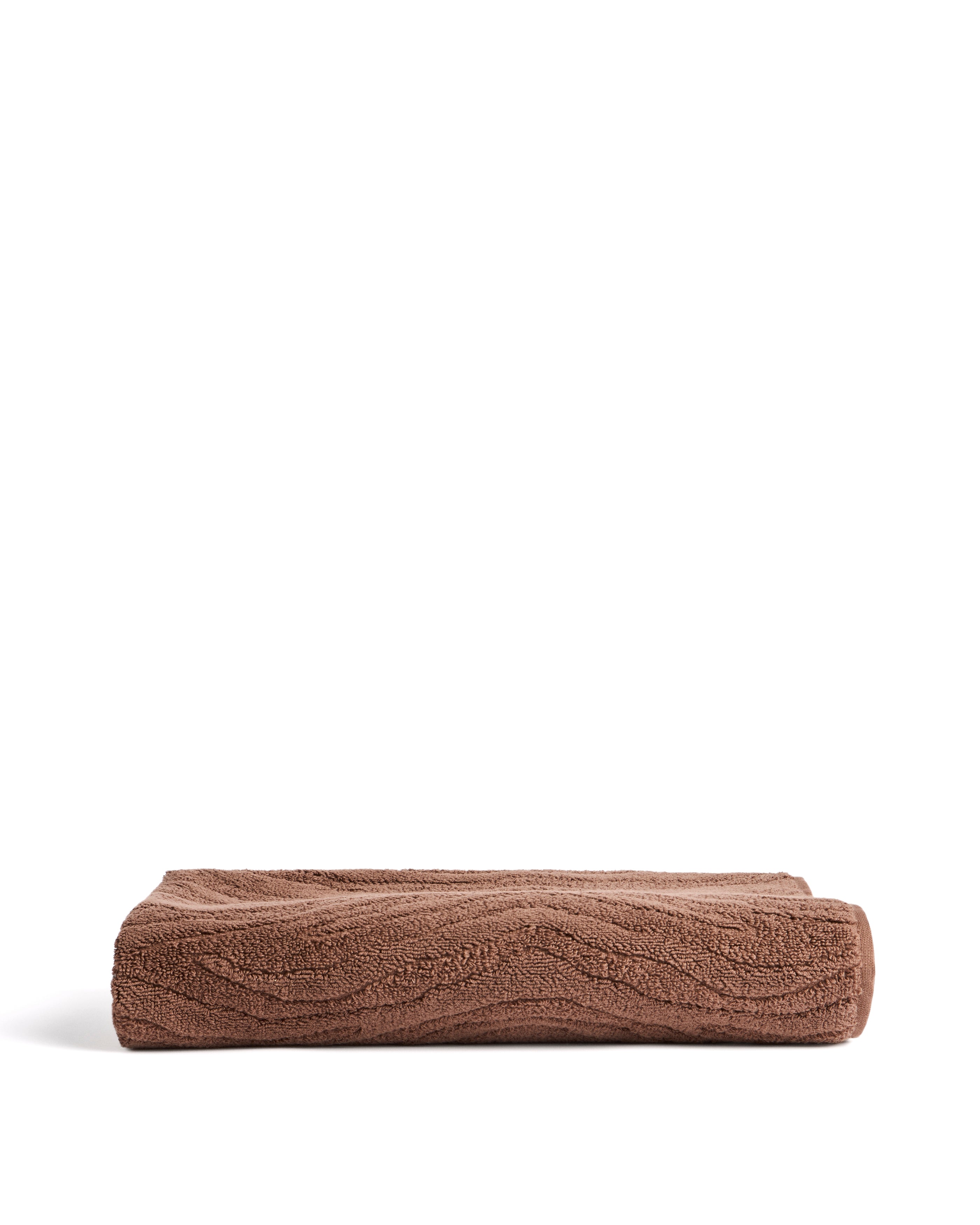 Dalira 100% cotton dark brown zebra jacquard bath towel 70 x 140cm - Product Image