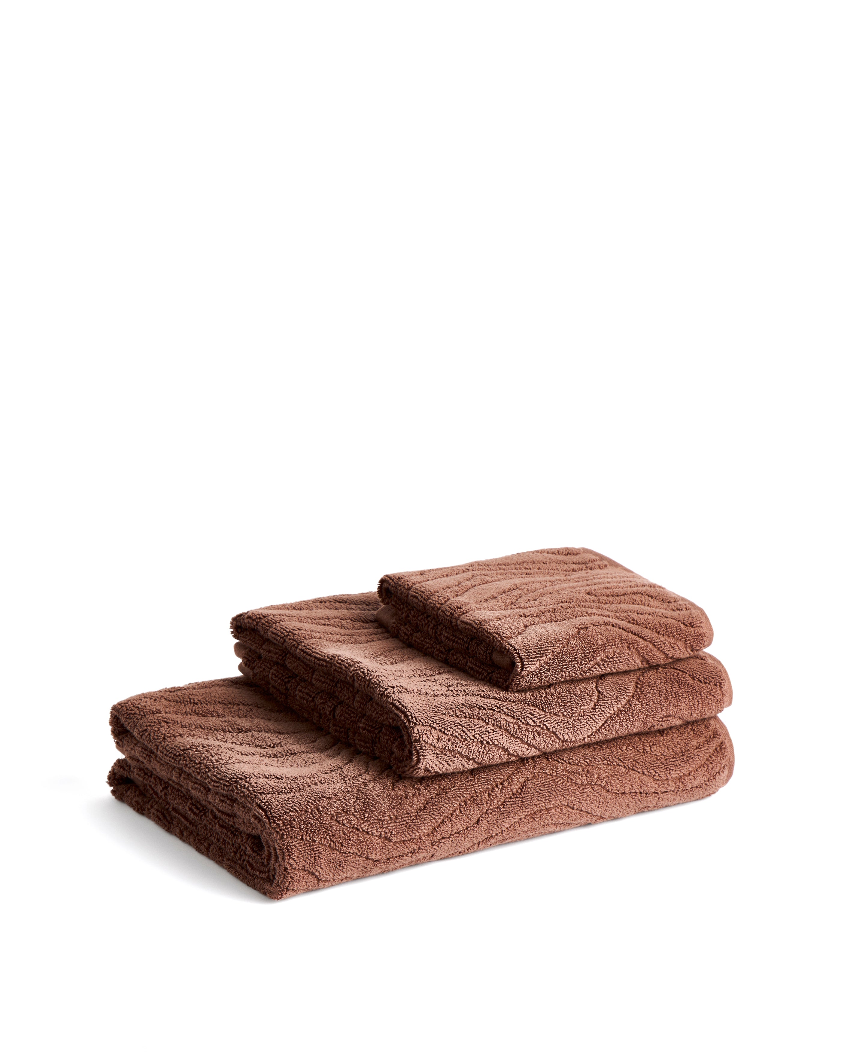 Dalira 100% cotton dark brown zebra jacquard bath towel 70 x 140cm - Product Image