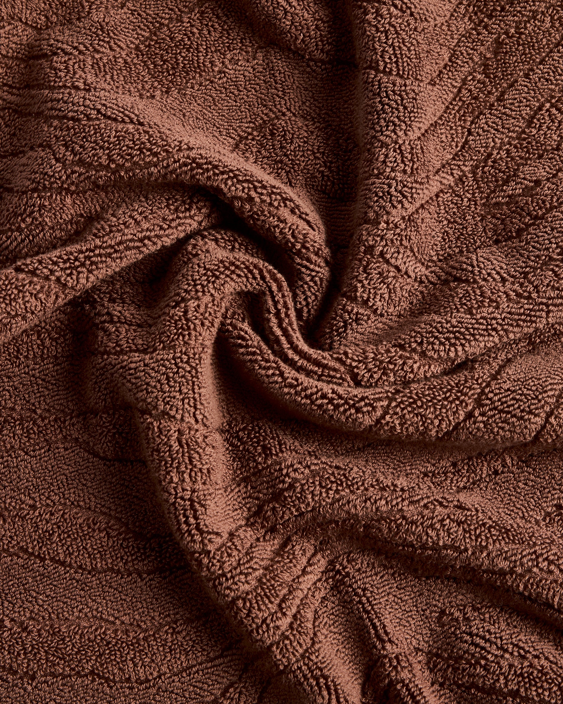 Dalira 100% cotton dark brown zebra jacquard bath towel 70 x 140cm - Detail