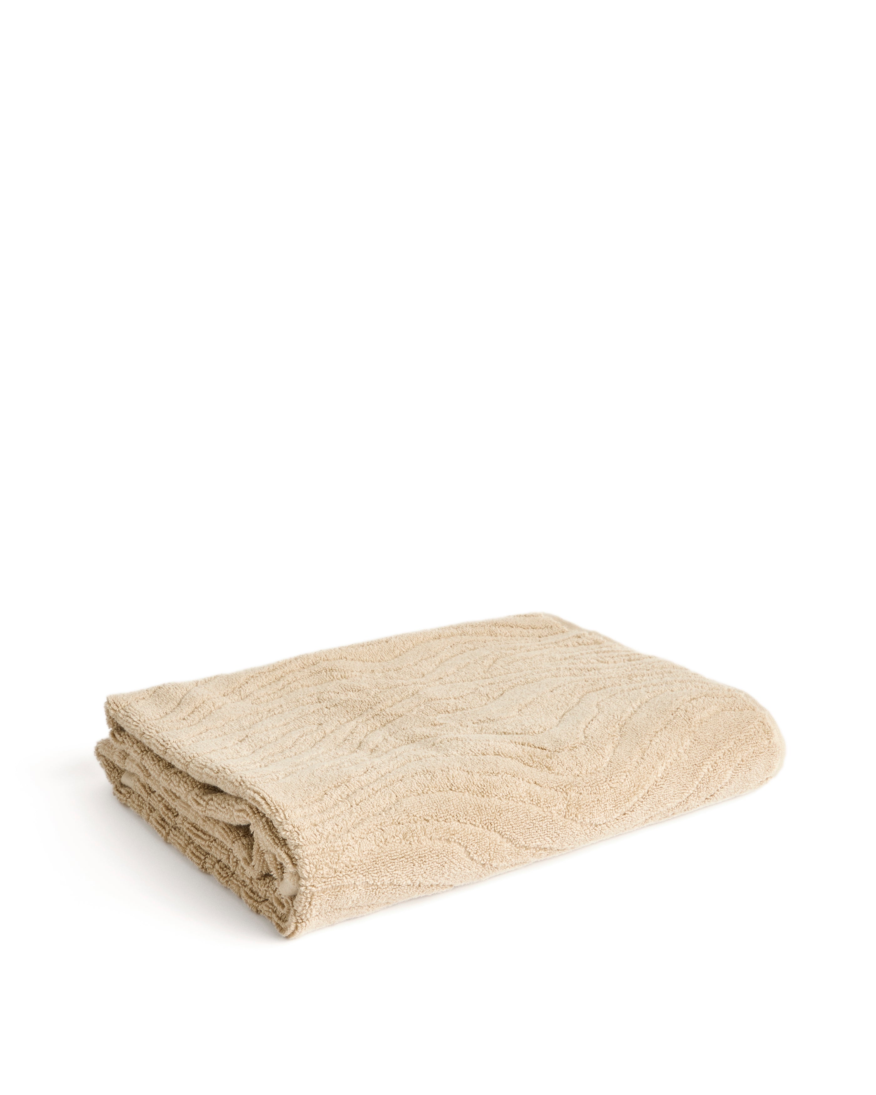 Dalira 100% cotton beige zebra jacquard bath towel 70 x 140cm - Product Image