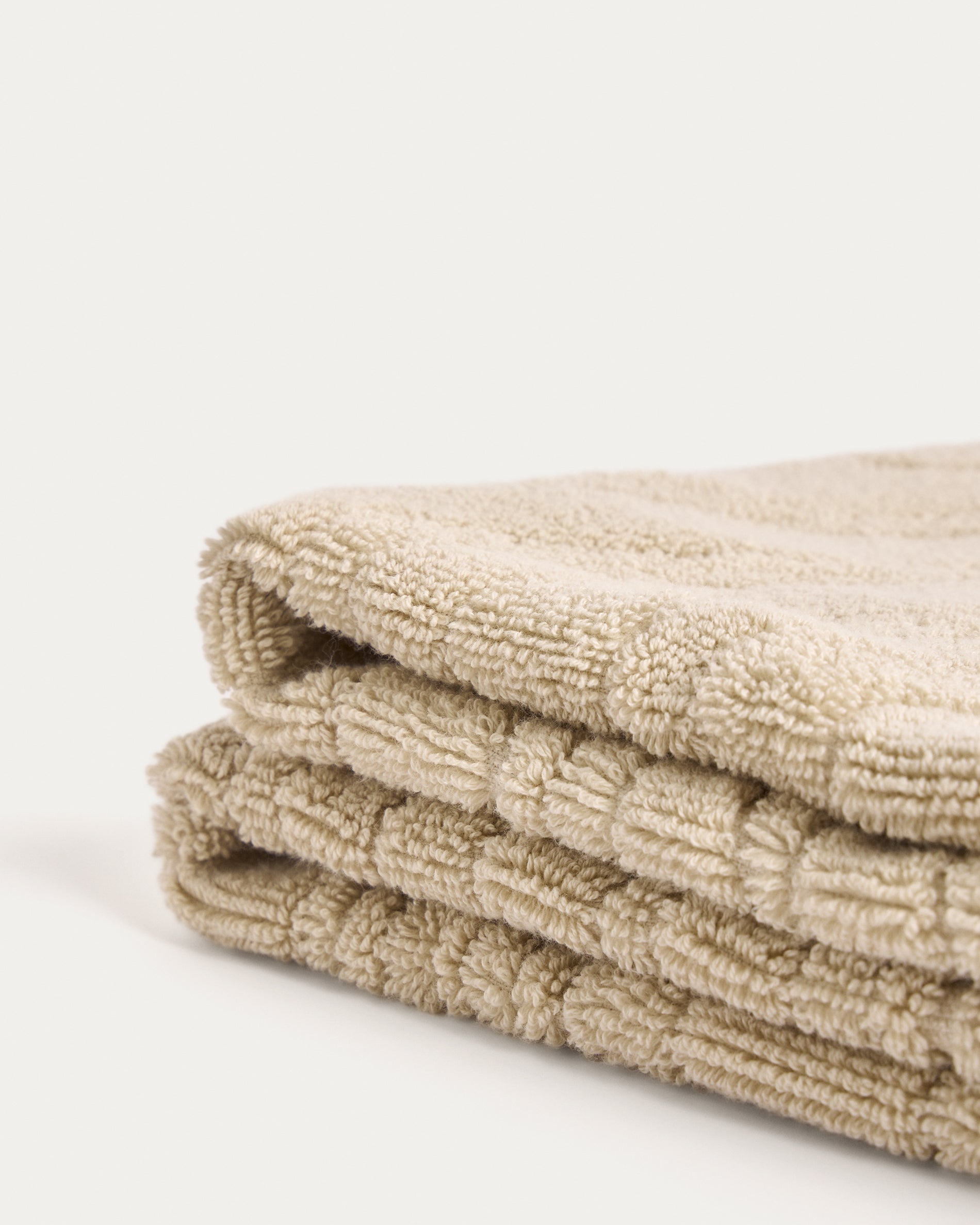 Dalira 100% cotton beige zebra jacquard bath towel 70 x 140cm - Detail