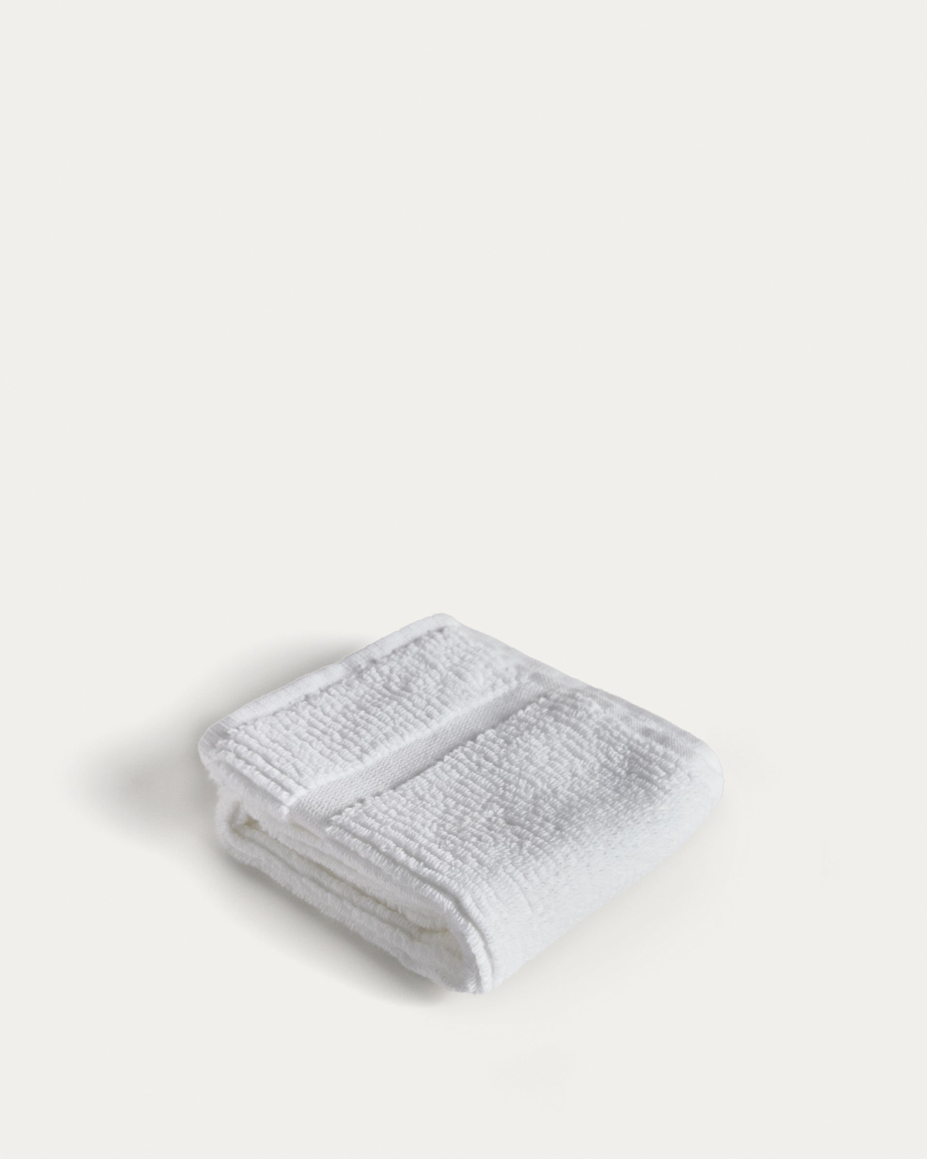 Olvira 100% cotton white jacquard hand towel 30 x 50cm - Product View