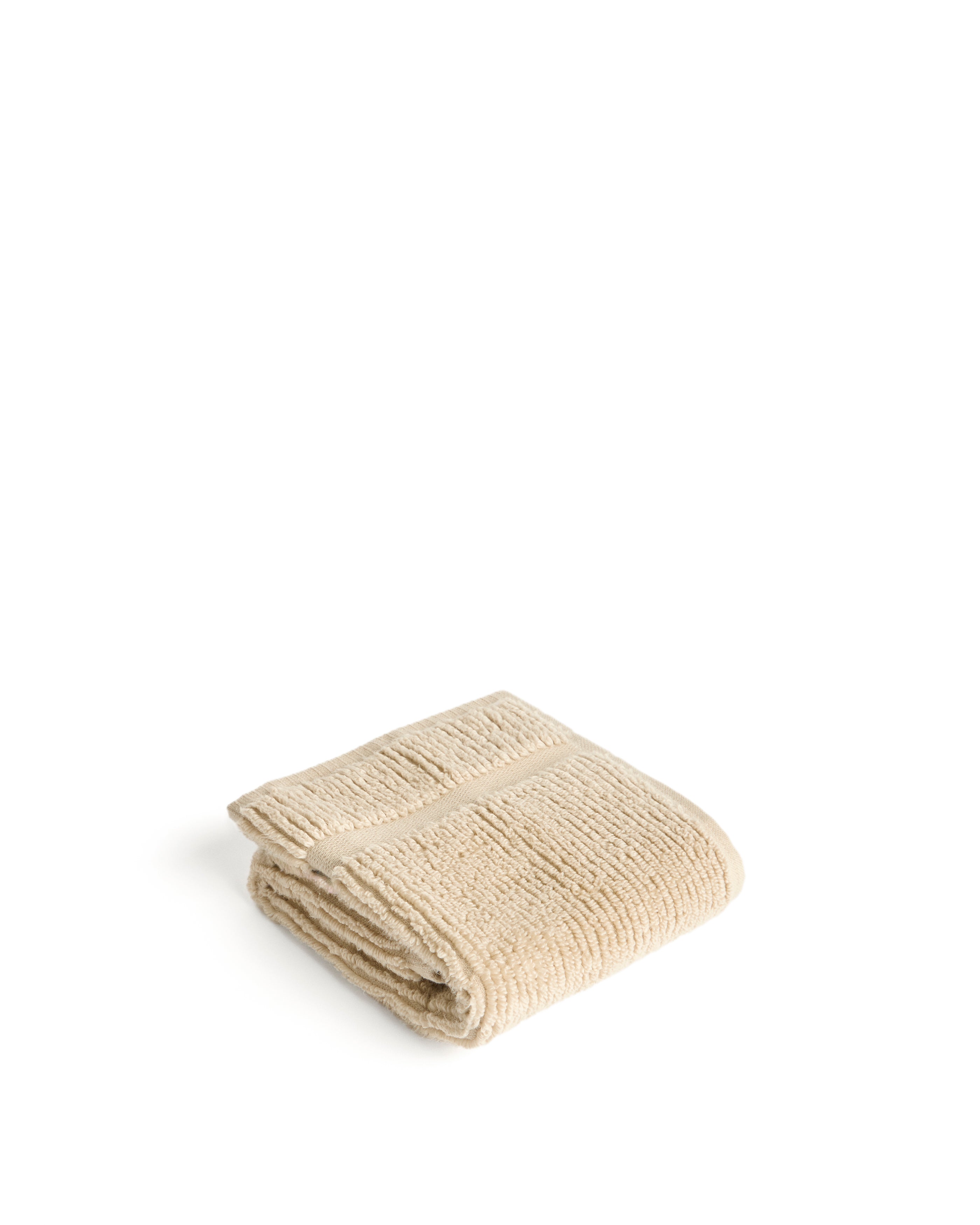 Olvira 100% cotton beige jacquard hand towel 30 x 50cm - Product Image