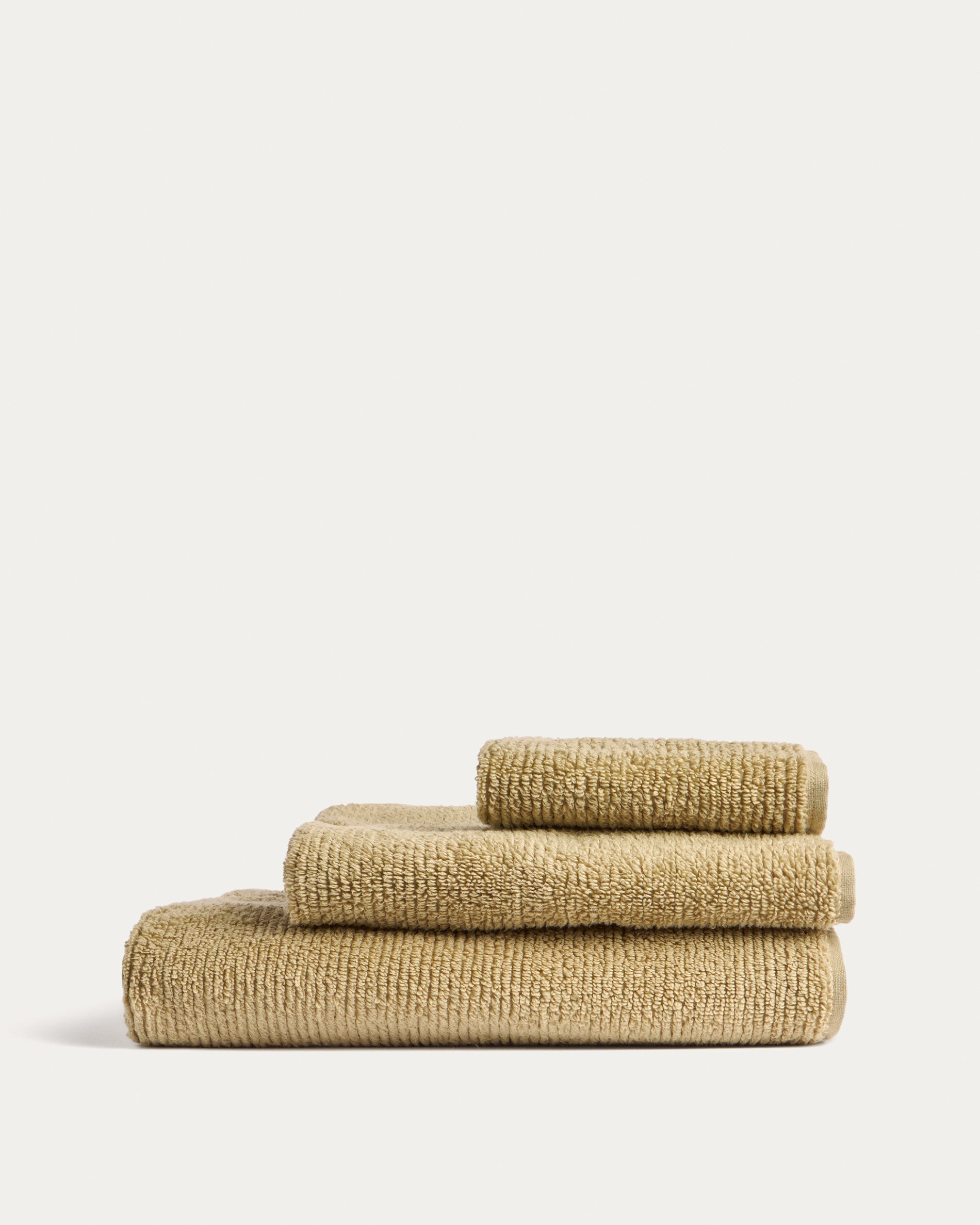 Olvira 100% cotton dark green jacquard face towel 30 x 50cm - Product View